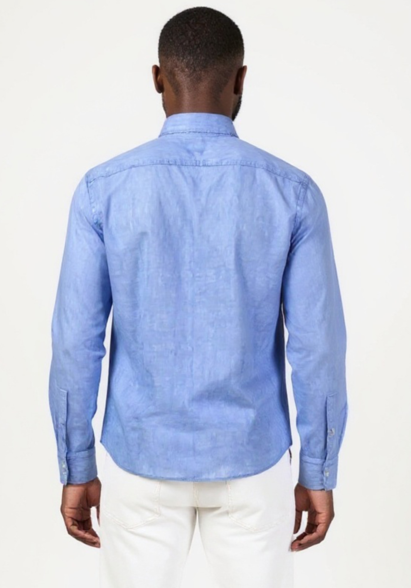 Fynch Hatton Πουκάμισο της σειράς Linen - 1513 6000 628 Strong Blue φωτογραφία