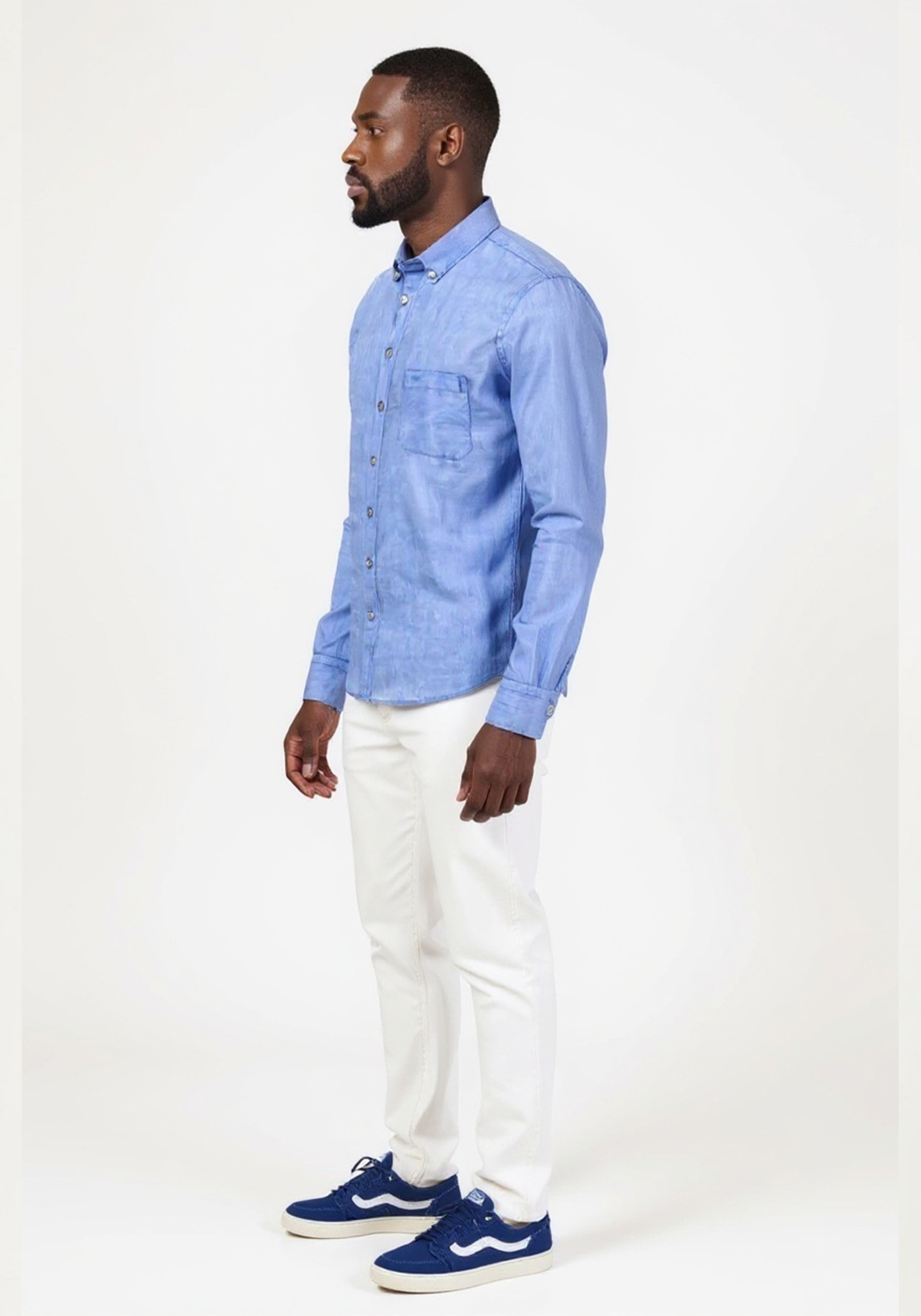 Fynch Hatton Πουκάμισο της σειράς Linen - 1513 6000 628 Strong Blue