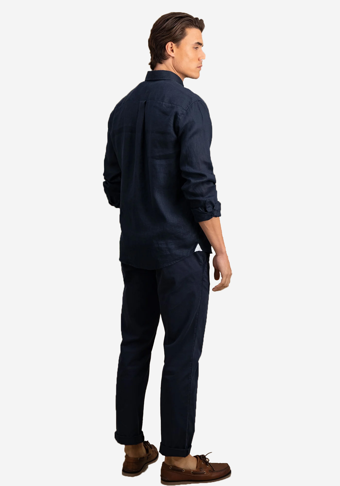 Fynch Hatton Πουκάμισο της σειράς Linen - 1513 6000 685 Navy φωτογραφία