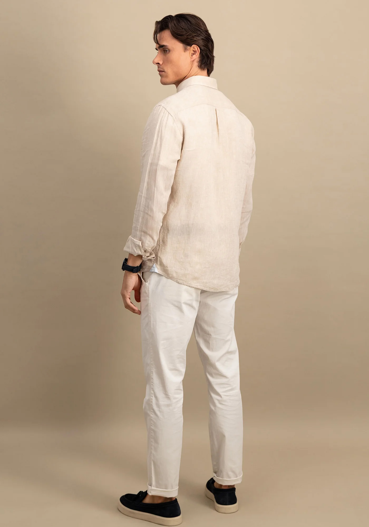 Fynch Hatton Πουκάμισο της σειράς Linen - 1513 6000 837 Sand