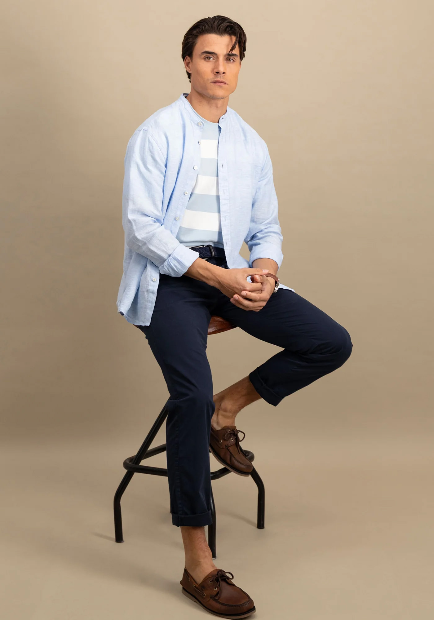 Fynch Hatton Πουκάμισο της σειράς Linen - 1513 6008 607 Summer Breeze