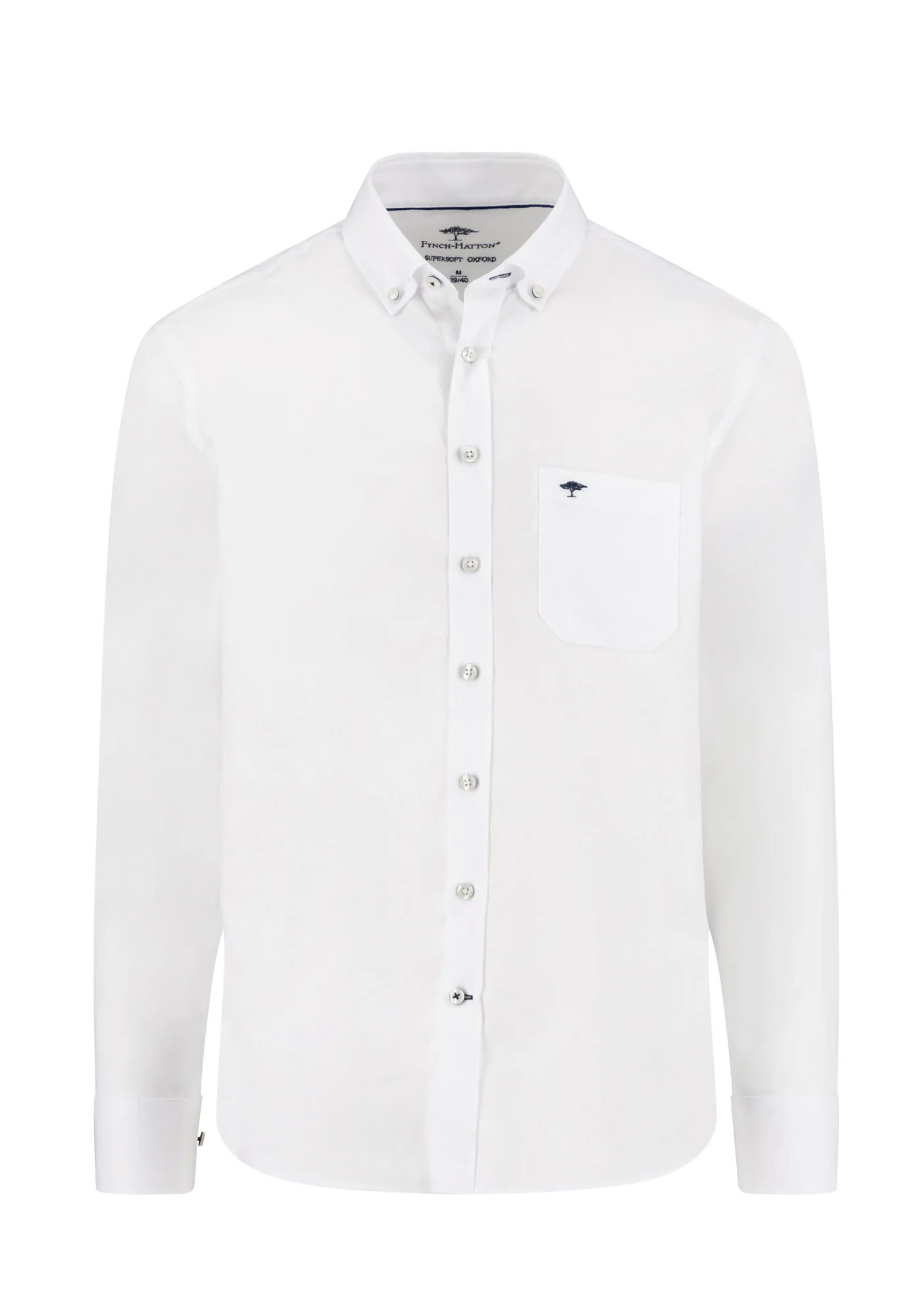 Fynch Hatton Πουκάμισο Soft Oxford - 1000 5500 5500 White