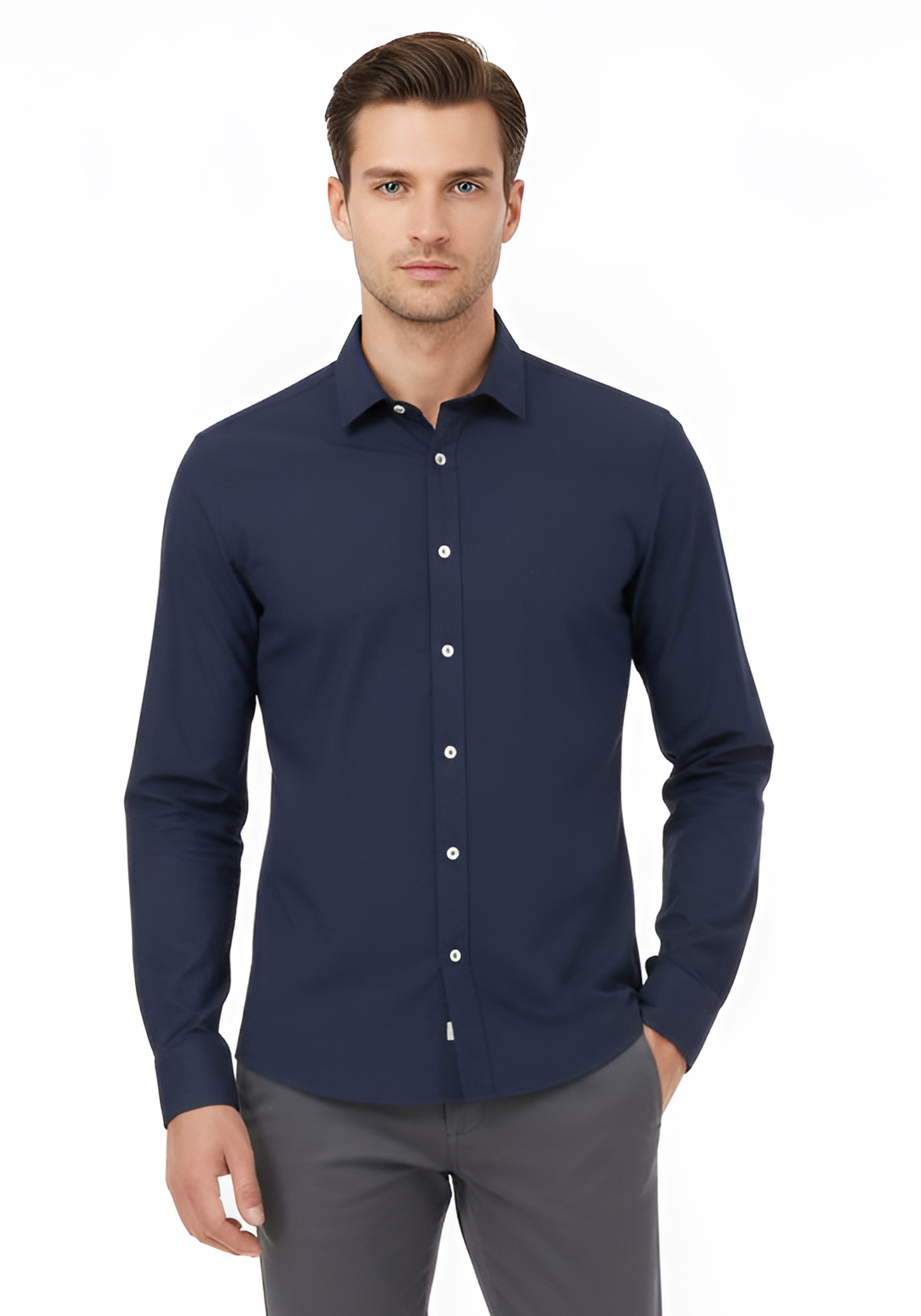 Fynch Hatton Πουκάμισο της σειράς Soft Oxford - 1509 6313 685 Navy