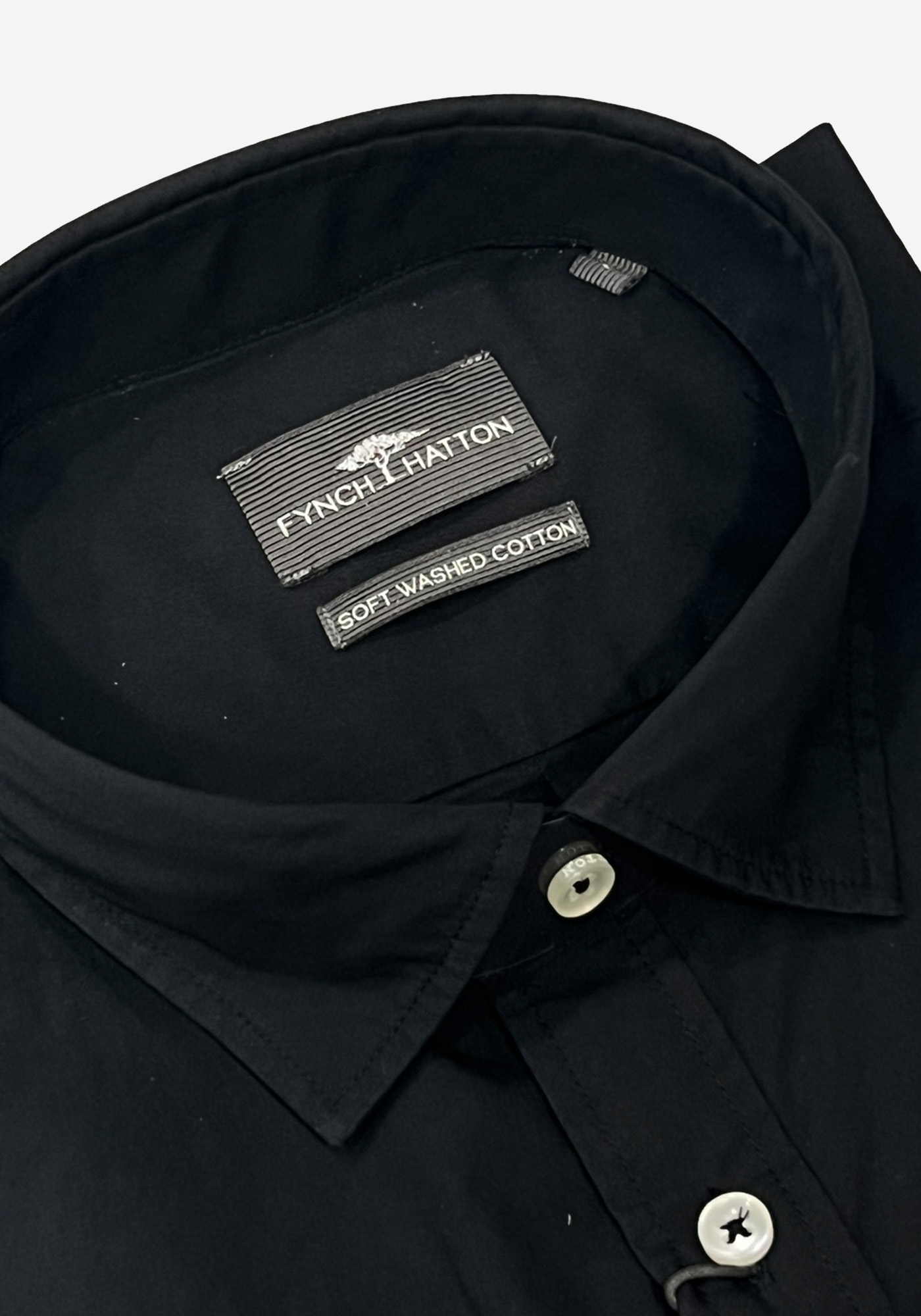 Fynch Hatton Πουκάμισο της σειράς Soft Oxford - 1509 6313 999 Black