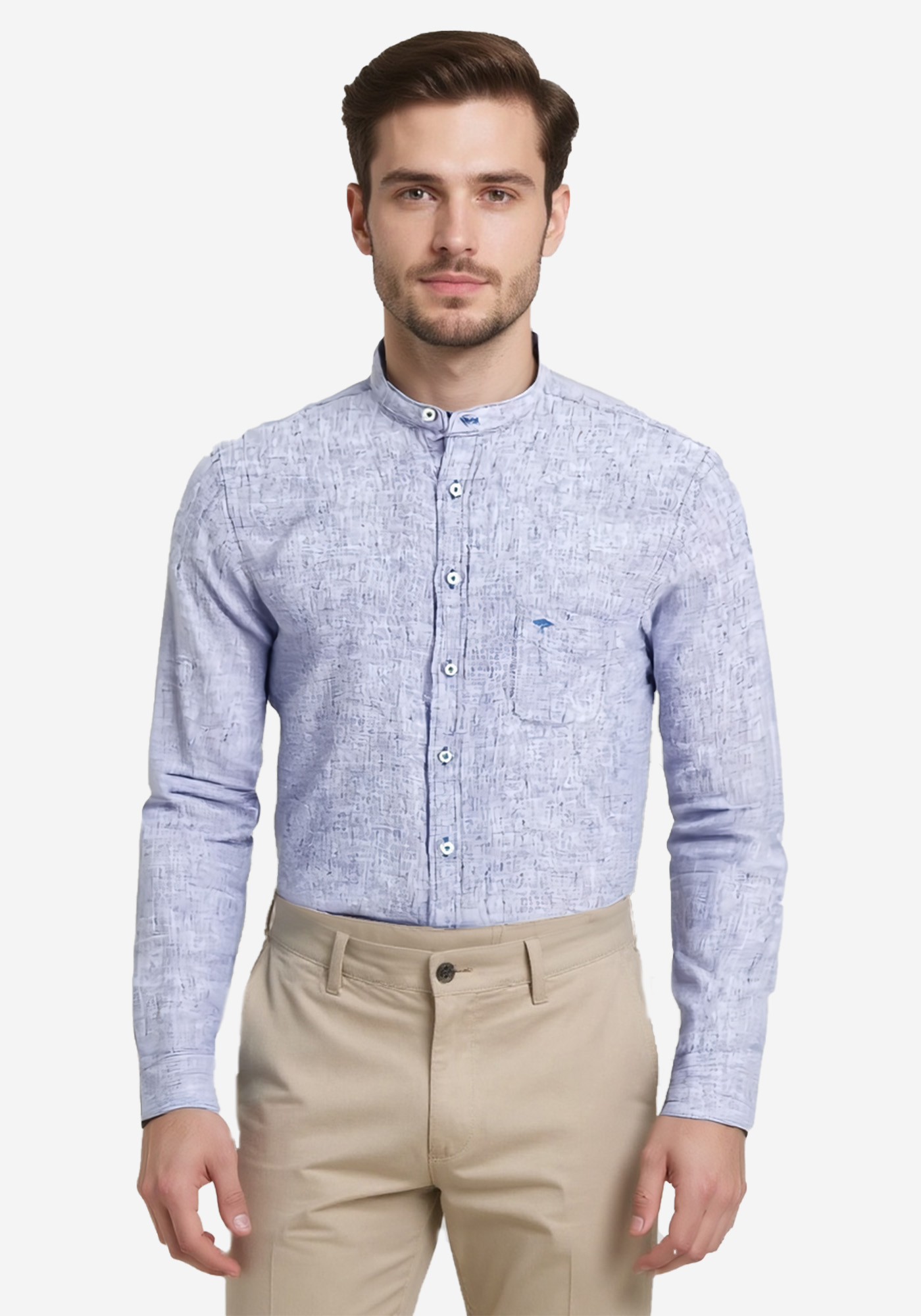 Fynch Hatton Πουκάμισο της σειράς Supersoft Linen - 1122 6038 6036 Light Blue