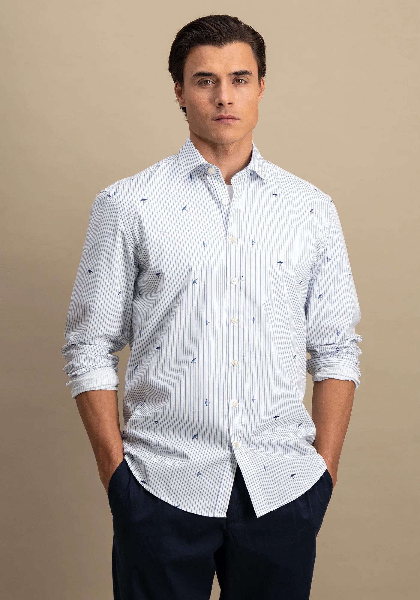 Fynch Hatton Πουκάμισο της σειράς Tree - 1502 8293 685 Navy