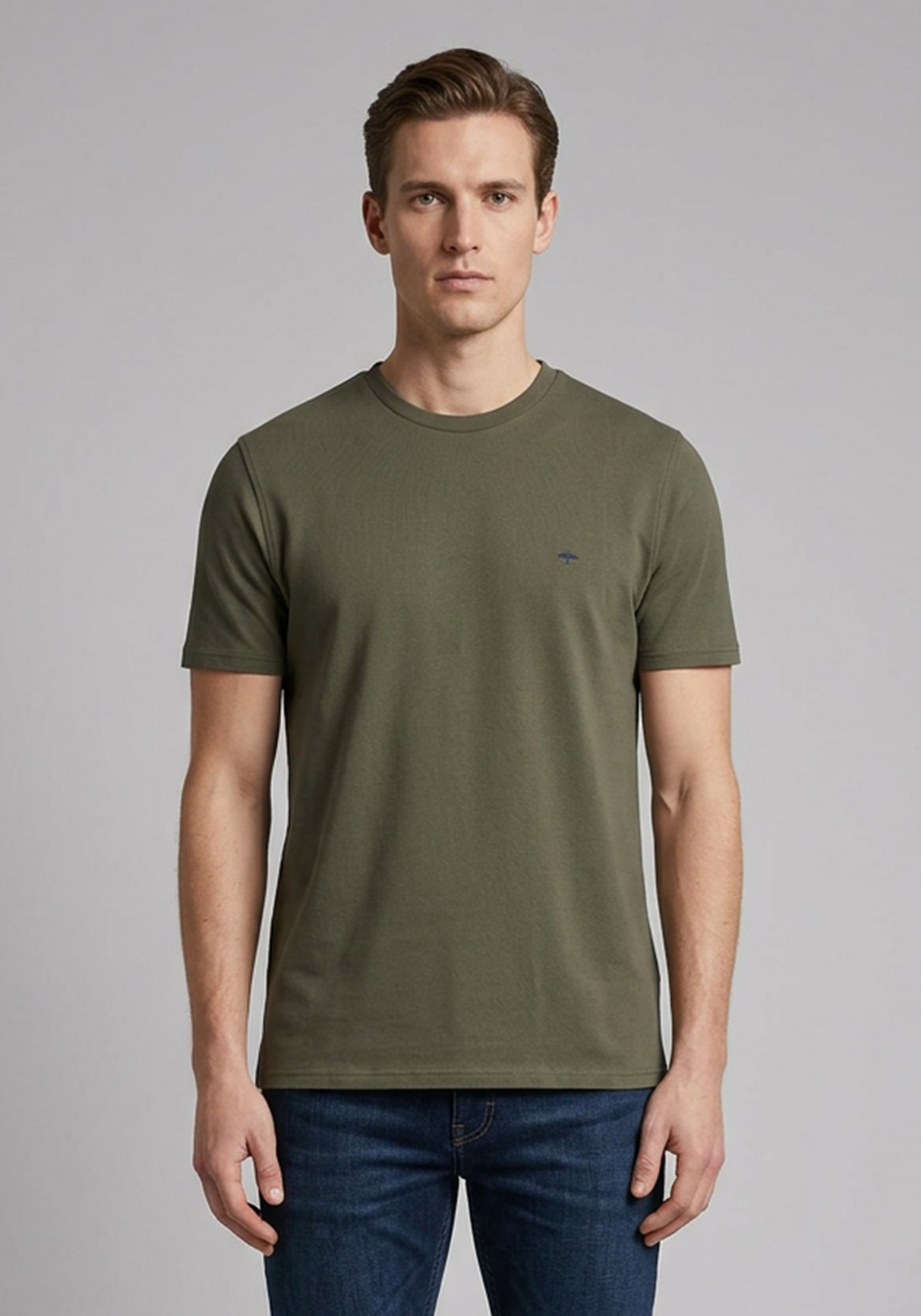 Fynch Hatton Μπλούζα Basic - 1603 1707 719 Dark Khaki