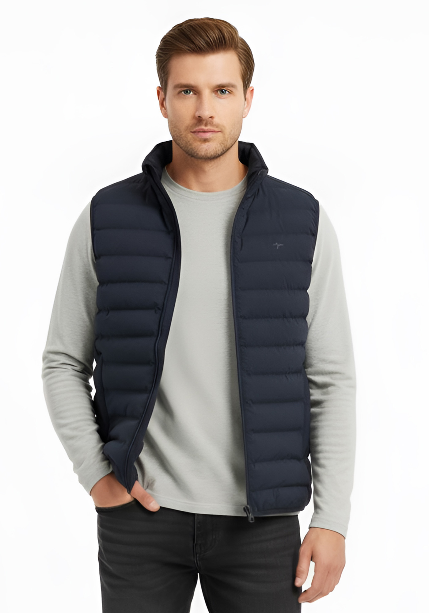 Fynch Hatton Αμάνικο Jacket της σειράς Quilted - 1509 2601 688 Dark Navy