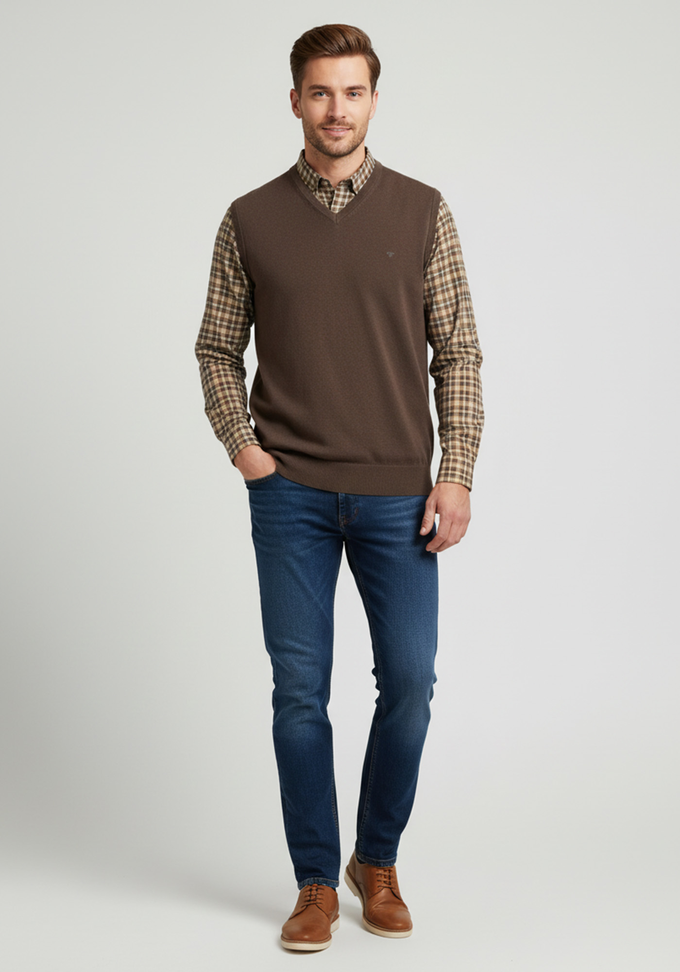 Fynch Hatton Αμάνικο Pullover της σειράς Slipover - 1514 214 860 Earth