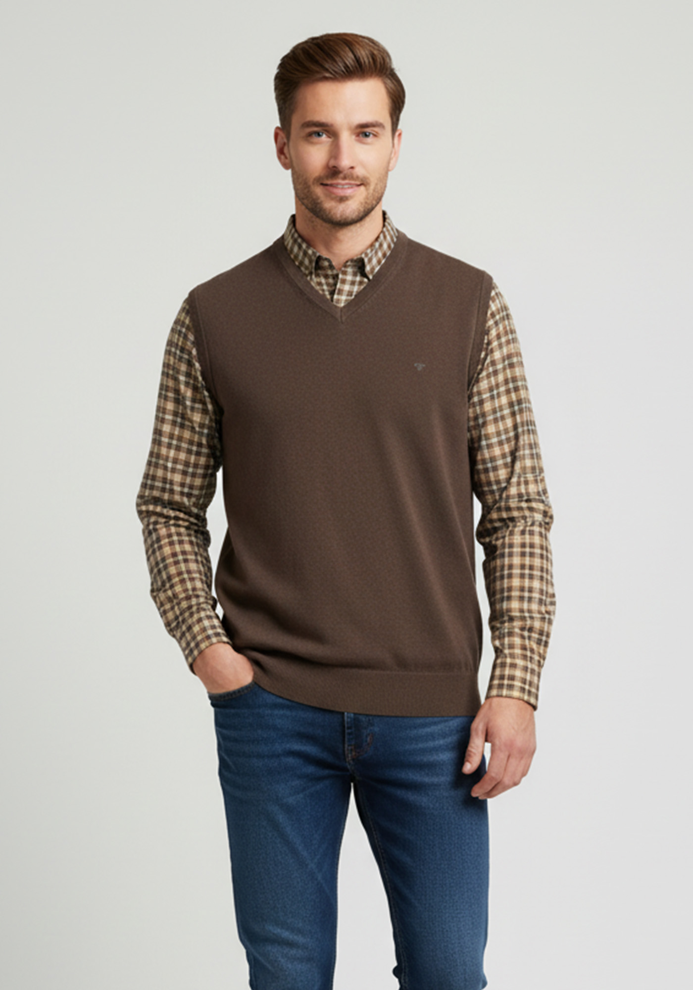 Fynch Hatton Αμάνικο Pullover της σειράς Slipover - 1514 214 860 Earth