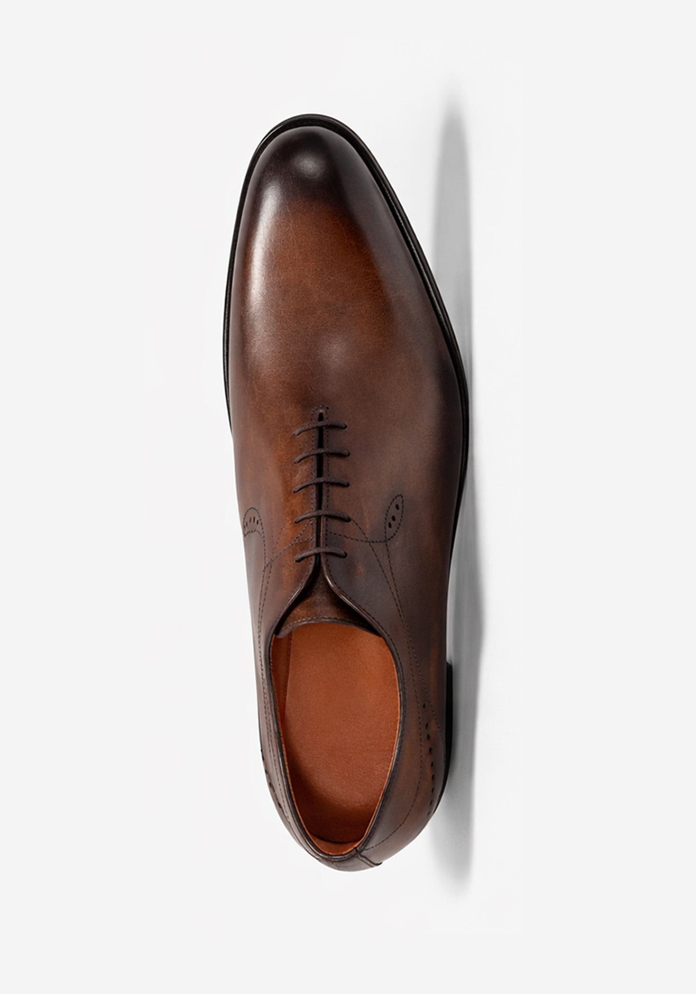 Perlamoda Δερμάτινα Παπούτσια της σειράς One Cut - Τ687 Brown φωτογραφία