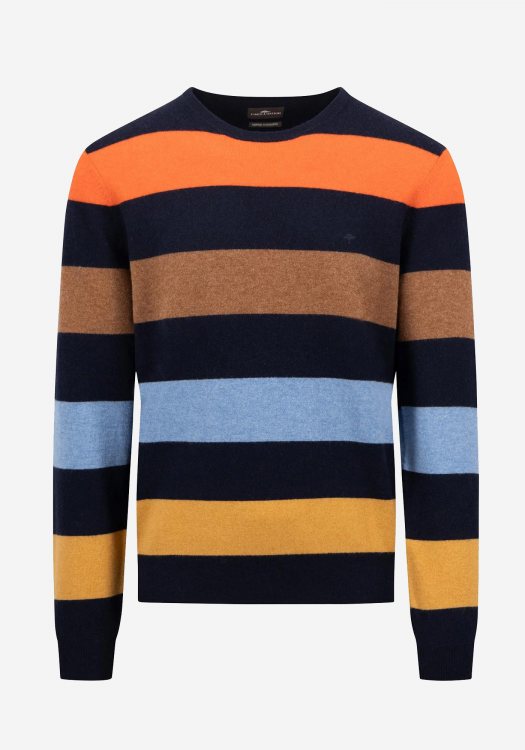 Fynch Hatton Πλεκτή μπλούζα της σειράς Striped knitted - 1410 809 690 Navy φωτογραφία