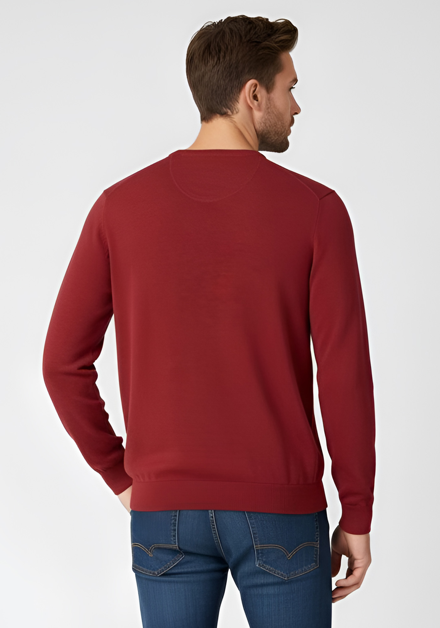 Fynch Hatton Πλεκτή μπλούζα της σειράς Superfine Cotton - 1514 210 367 Garnet Red