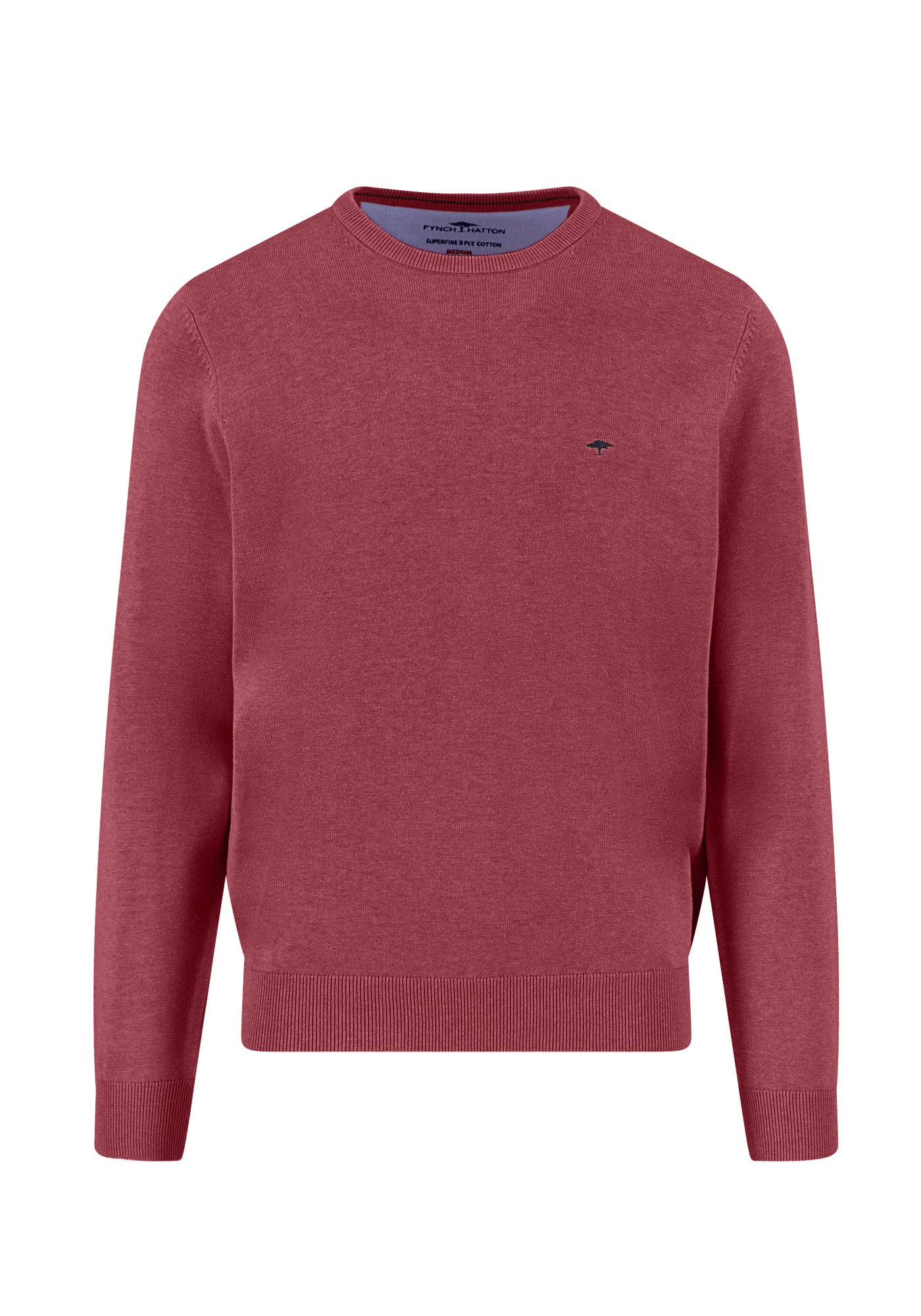 Fynch Hatton Πλεκτή μπλούζα της σειράς Superfine Cotton - 1514 210 415 Berry