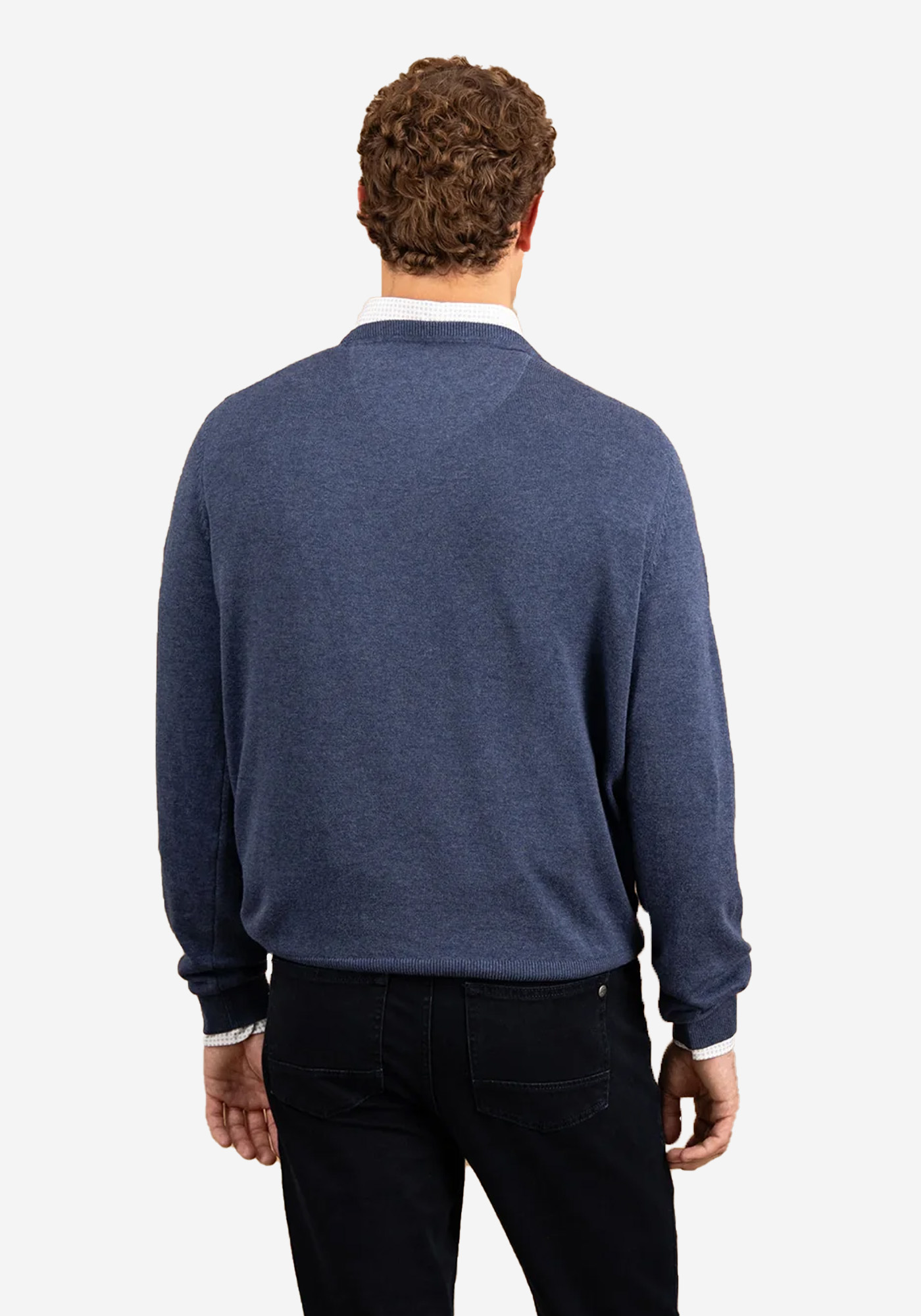 Fynch Hatton Πλεκτή μπλούζα της σειράς Superfine Cotton - 1514 210 680 Night