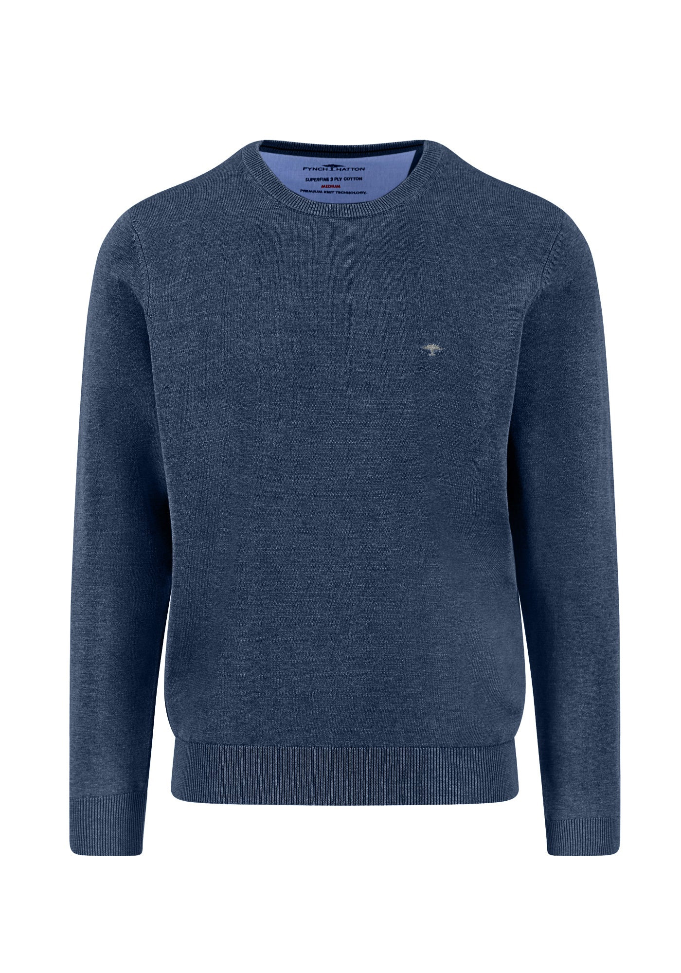 Fynch Hatton Πλεκτή μπλούζα της σειράς Superfine Cotton - 1514 210 680 Night