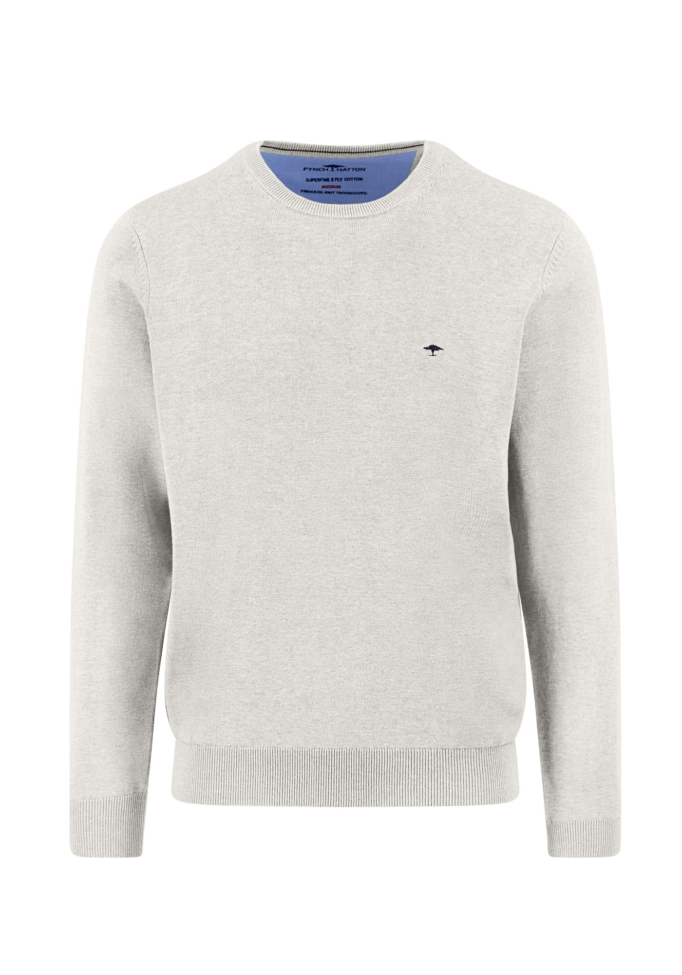 Fynch Hatton Πλεκτή μπλούζα της σειράς Superfine Cotton - 1514 210 826 Winter White φωτογραφία