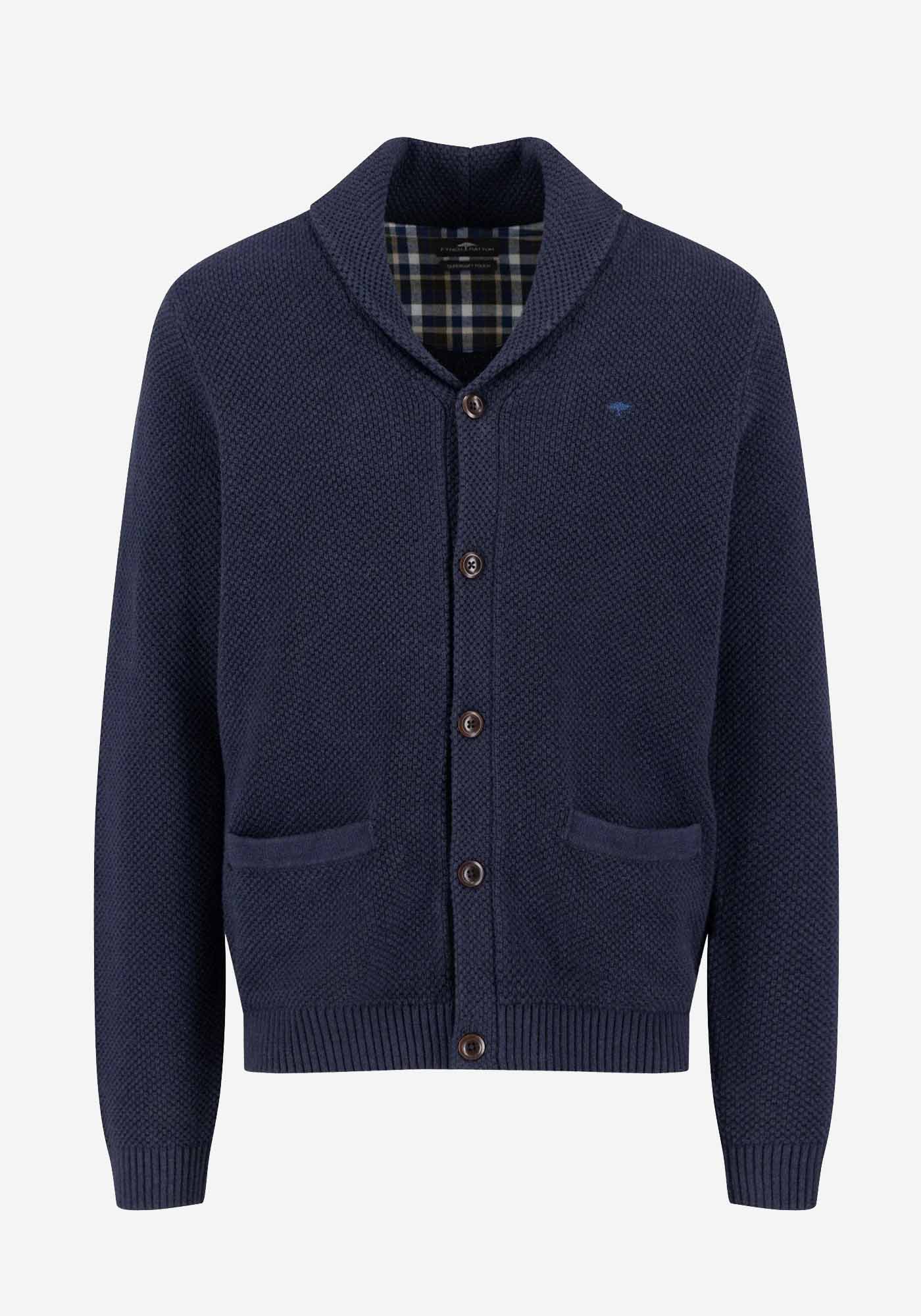 Fynch Hatton Πλεκτή ζακέτα της σειράς Cardigan Zip - 1509 641 690 Navy φωτογραφία