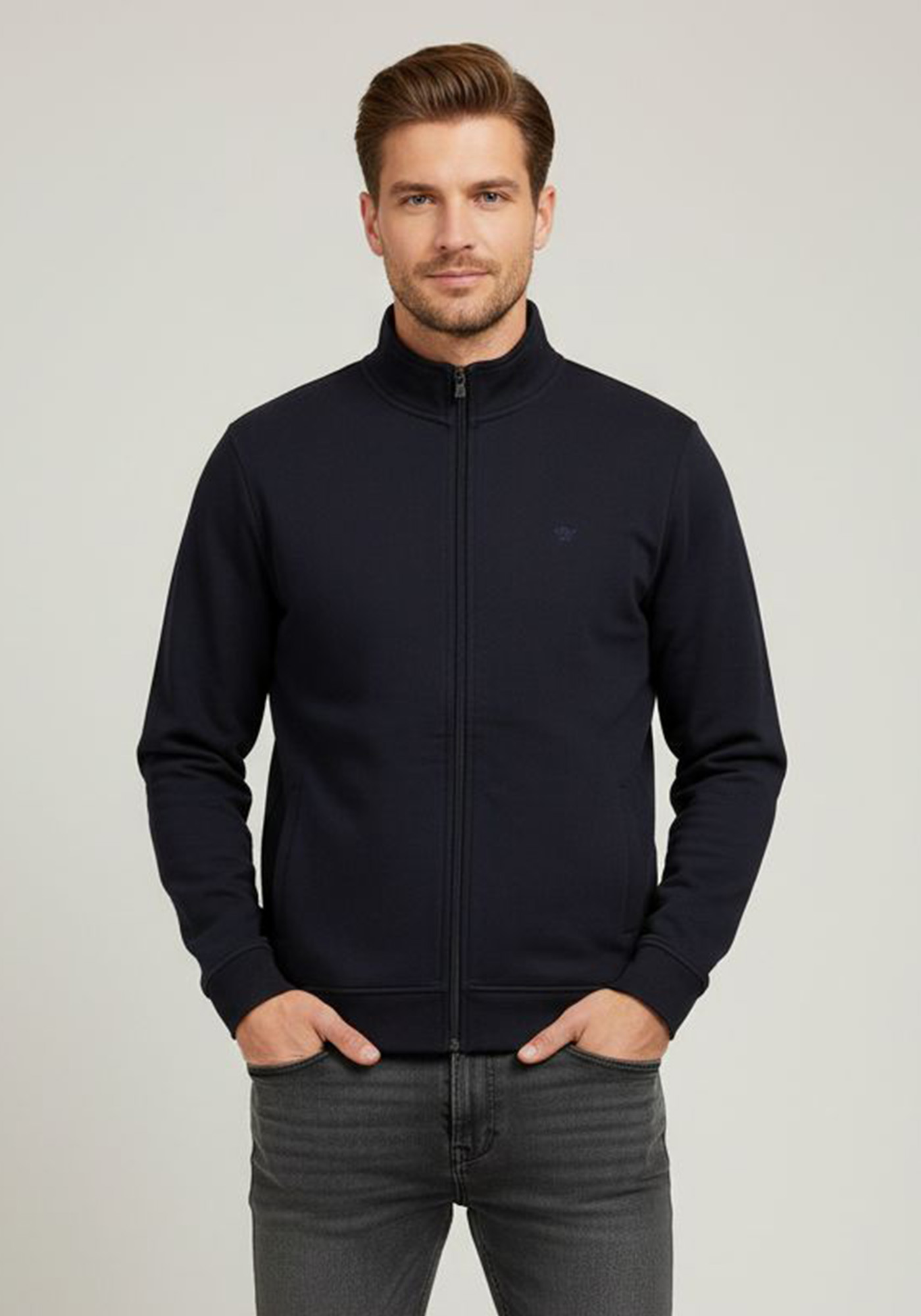 Fynch Hatton Ζακέτα της σειράς Cardigan Zip - 1314 1266 685 Navy