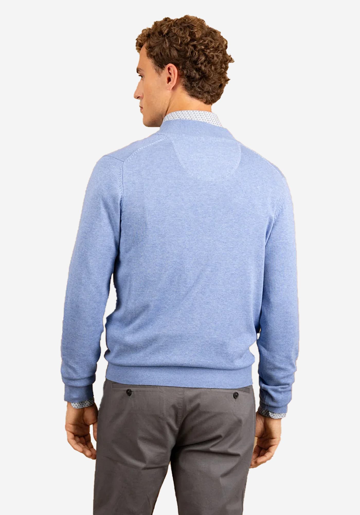 Fynch Hatton Ζακέτα της σειράς Cardigan Zip - 1514 212 604 Crystal Blue