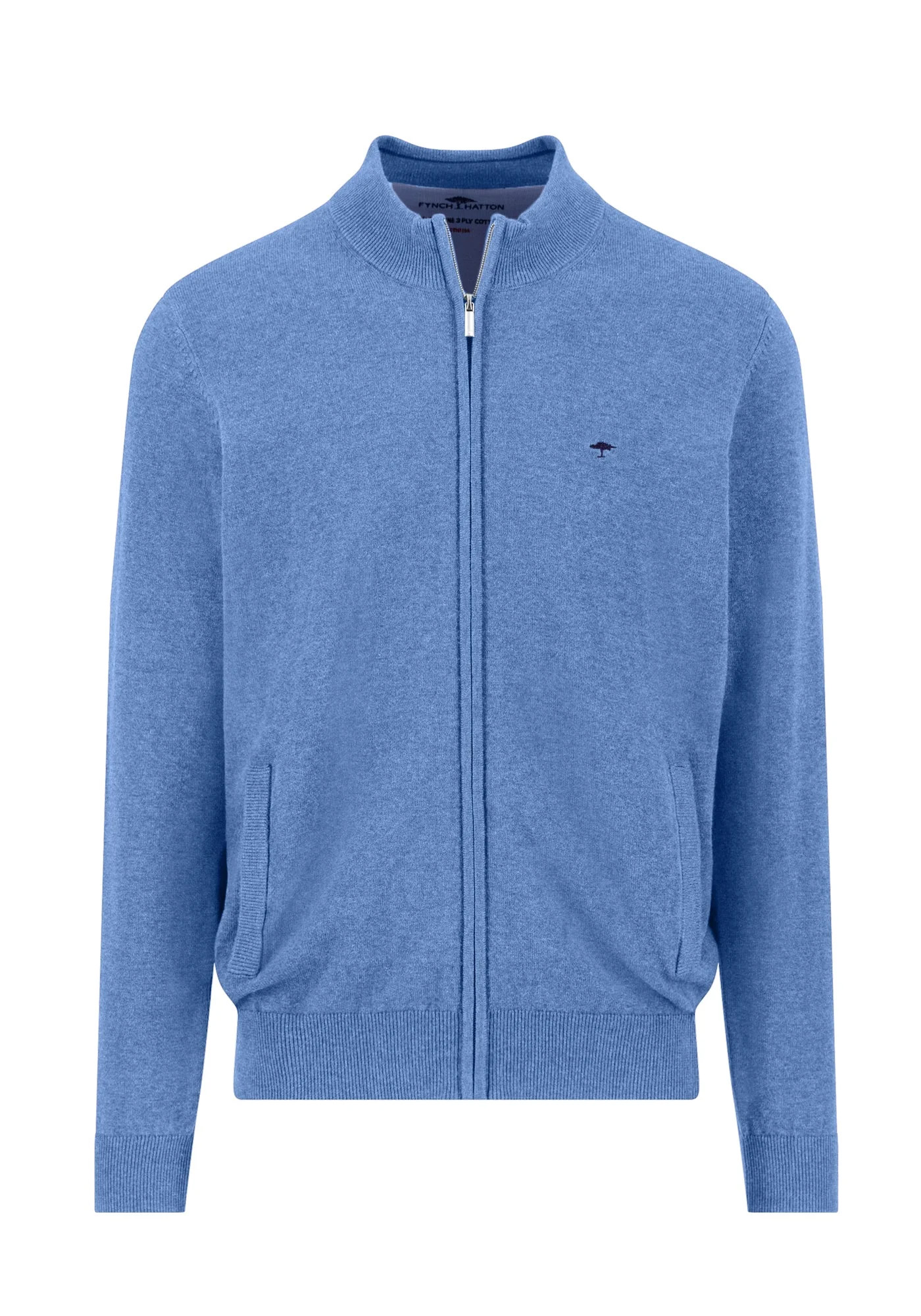 Fynch Hatton Ζακέτα της σειράς Cardigan Zip - 1514 212 604 Crystal Blue