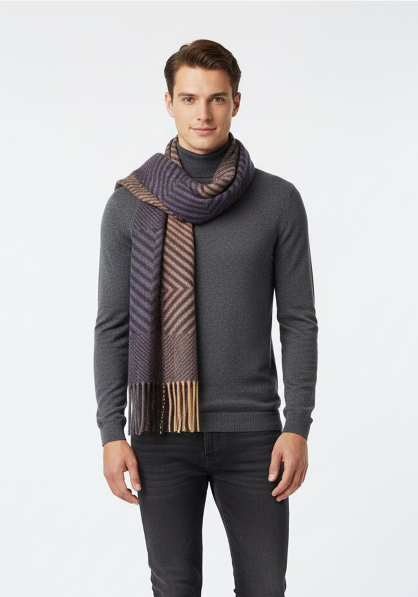 Fynch Hatton Κασκόλ της σειράς Graphic - 1509 0513 685 Navy φωτογραφία