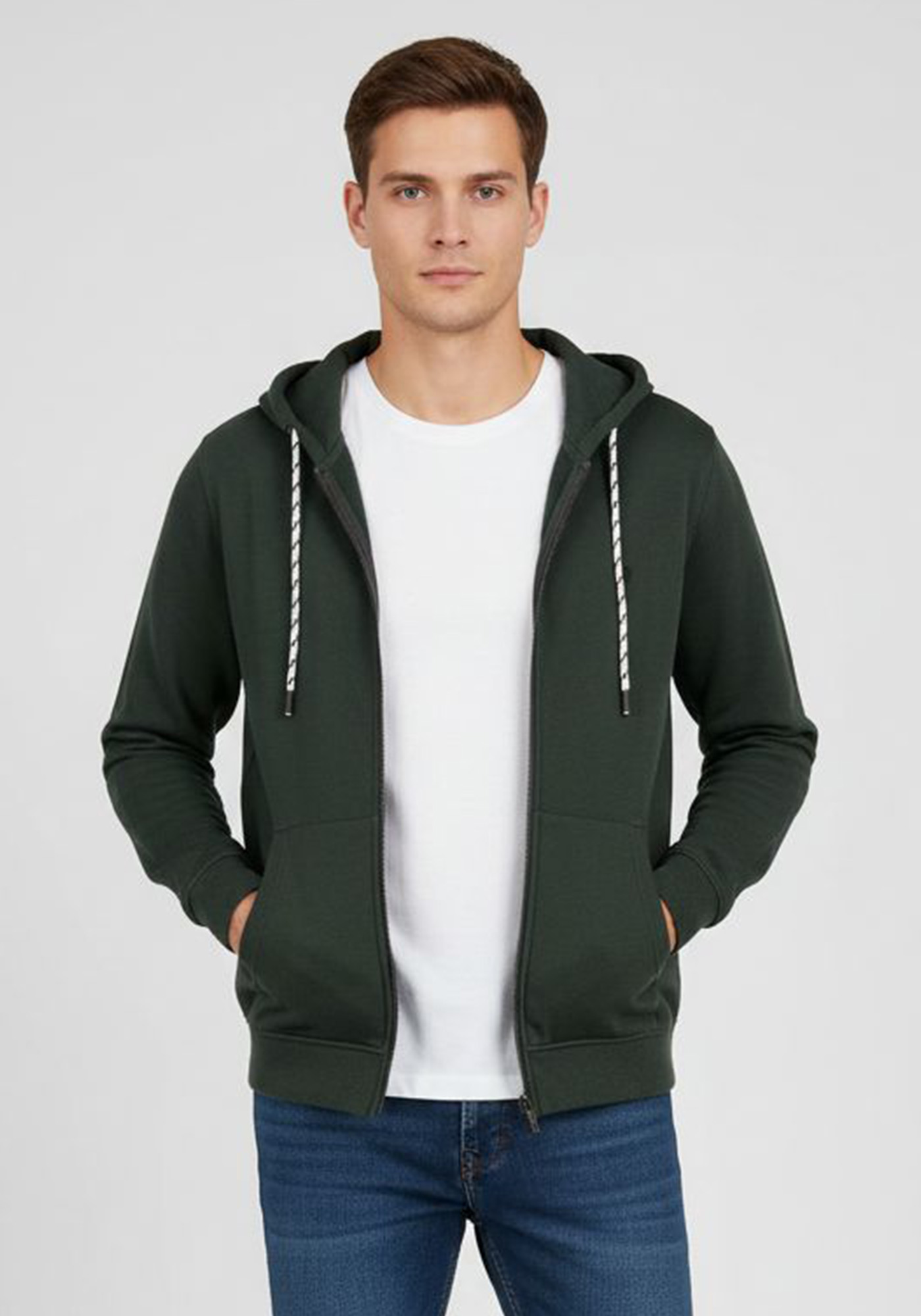Fynch Hatton Fynch Hatton Ζακέτα της σειράς Hooded Cardigan - 1221 3602 746 Emerald