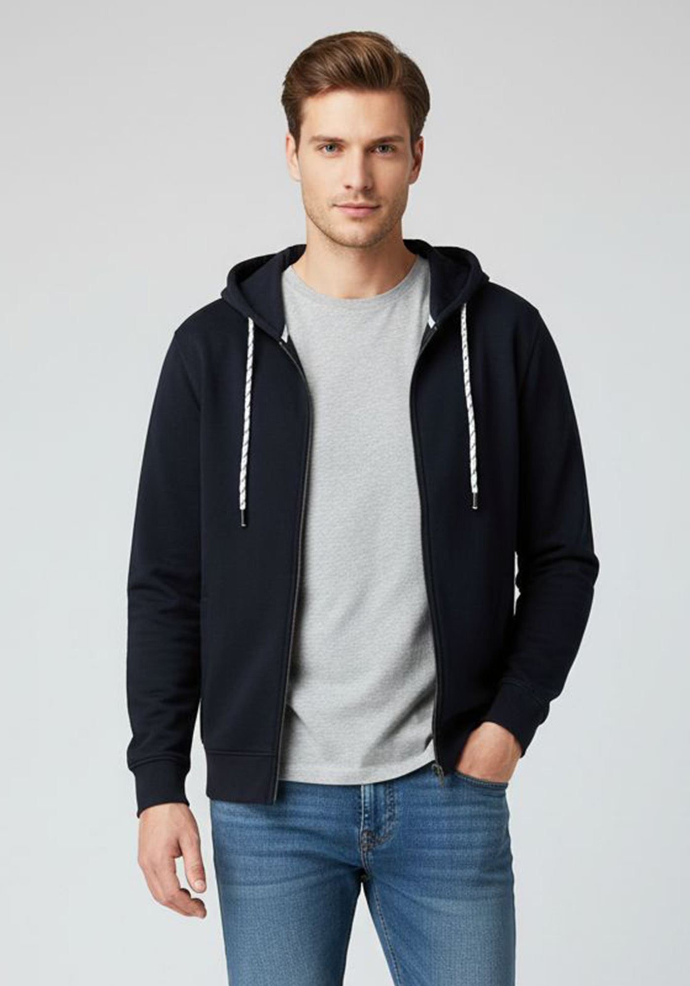 Fynch Hatton Ζακέτα της σειράς Hooded Cardigan - 1221 3604 685 Navy