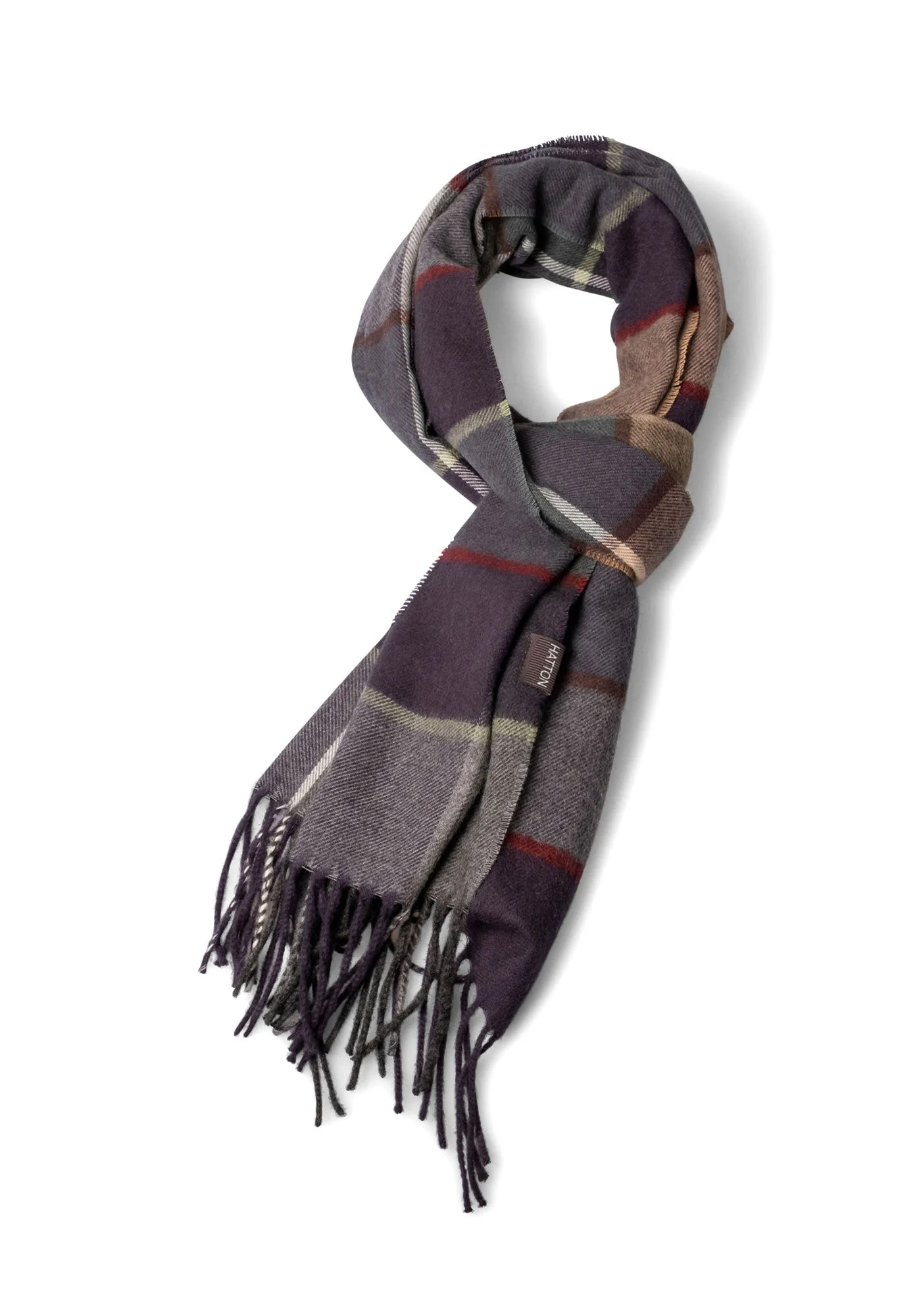 Fynch Hatton Κασκόλ της σειράς Soft Check - 1510 0516 737 Dark Ivy