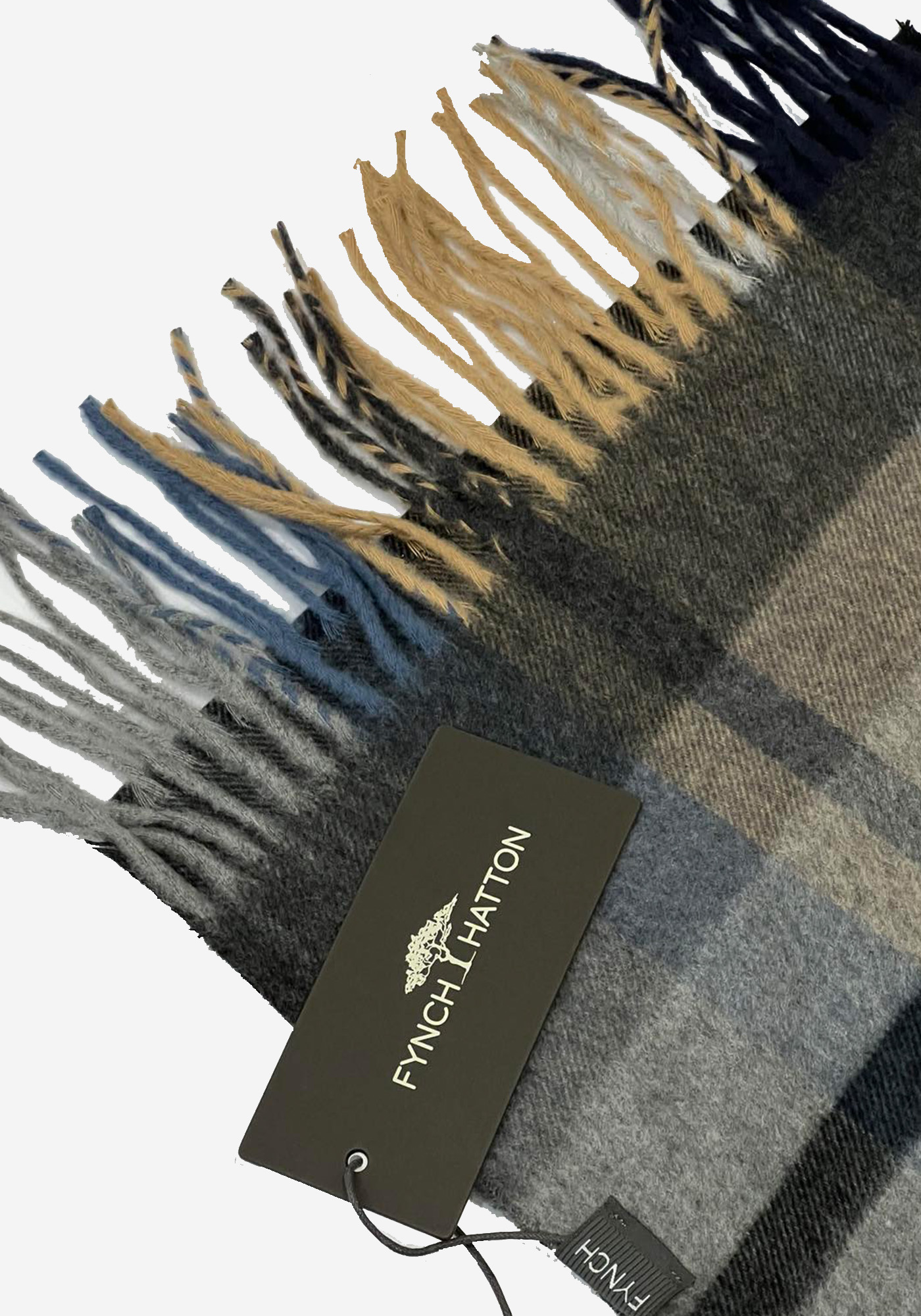 Fynch Hatton Κασκόλ της σειράς Soft Check - 1510 0517 998 Charcoal