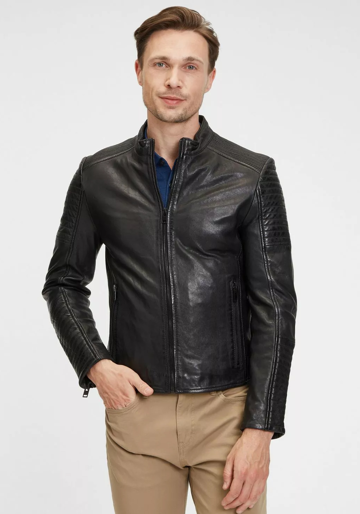 David Moor Δερμάτινο Jacket της σειράς G2MBerin SF - M0014347 Black