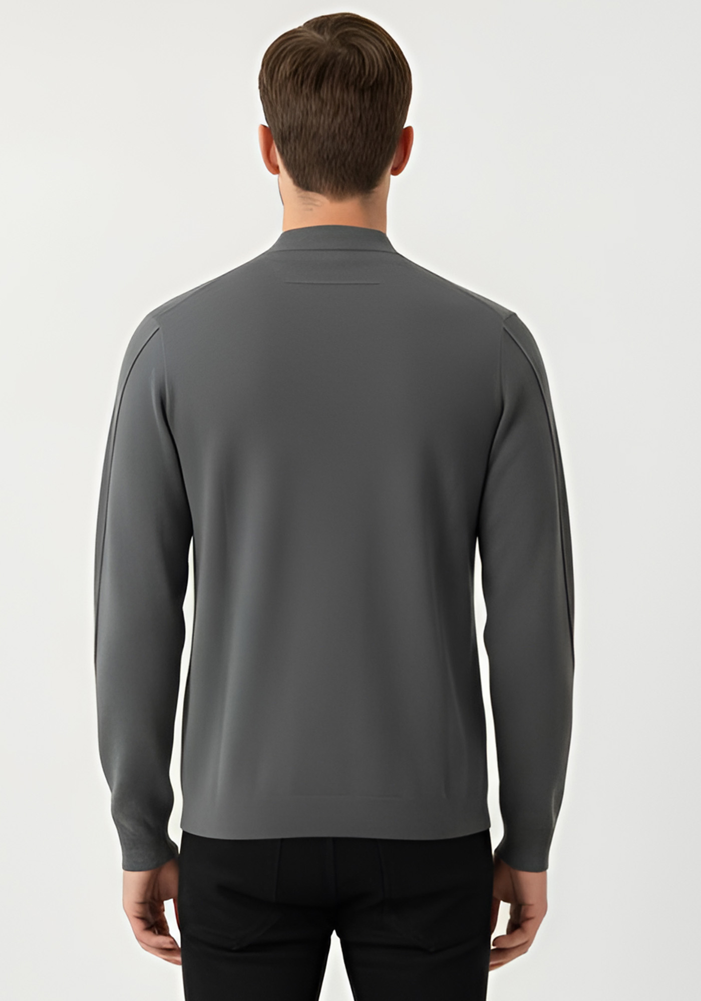 GABBA Πλεκτή Ζακέτα της σειράς Blanko Cardi - 11809 9900 Dark Grey φωτογραφία