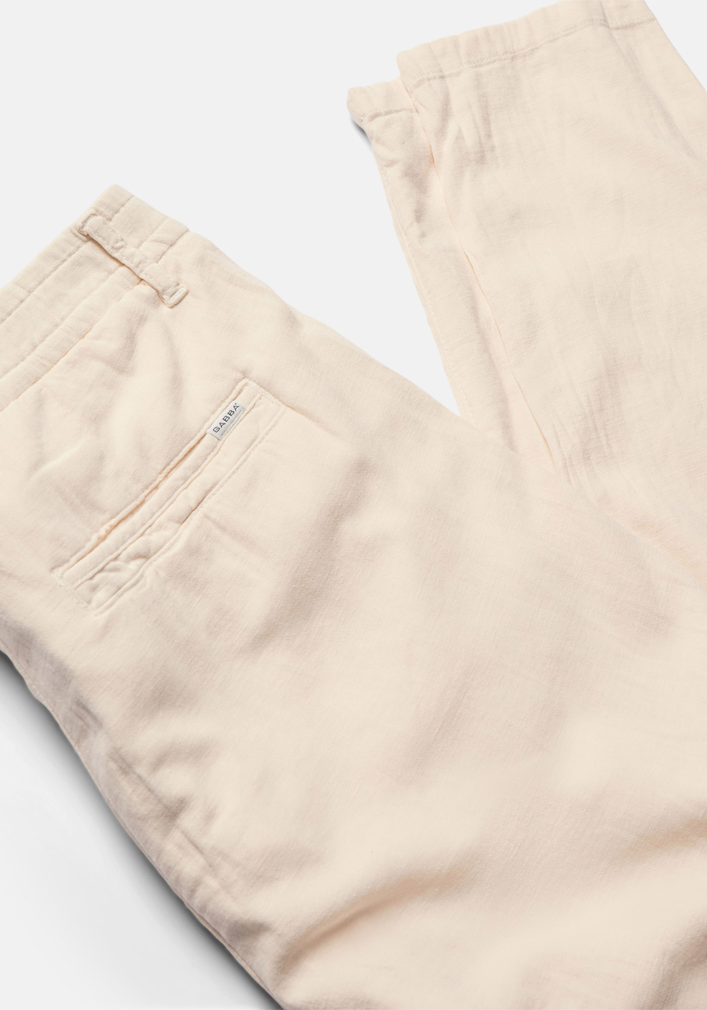 GABBA Λινό Παντελόνι της σειράς Monza Broke - 2220211003 016 Seedpearl
