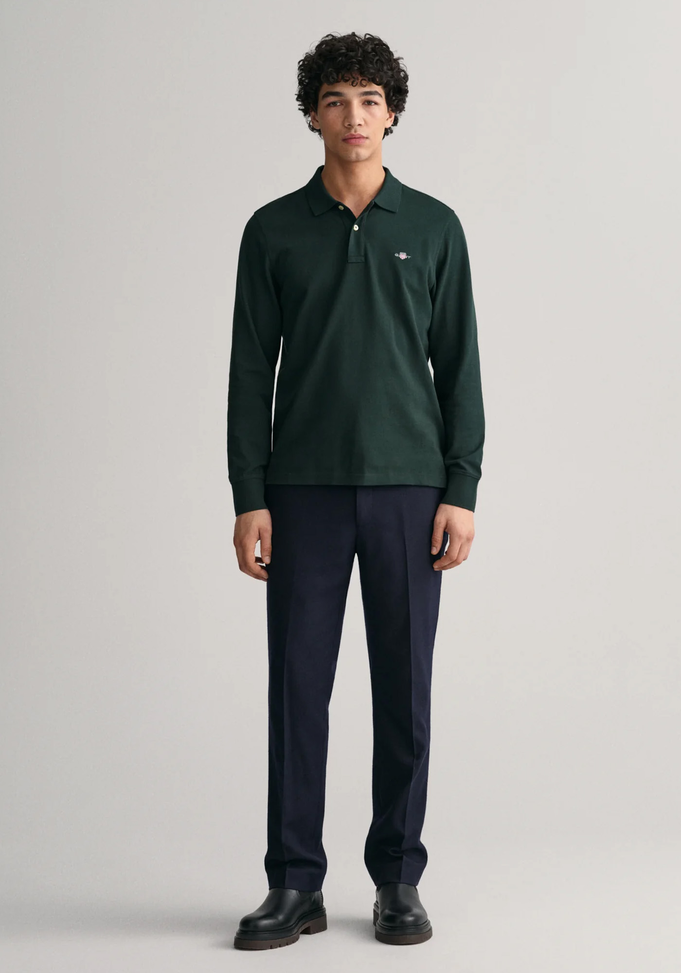 GANT Polo Μπλούζα της σειράς Shield - 2230-1 374 Tartan Green