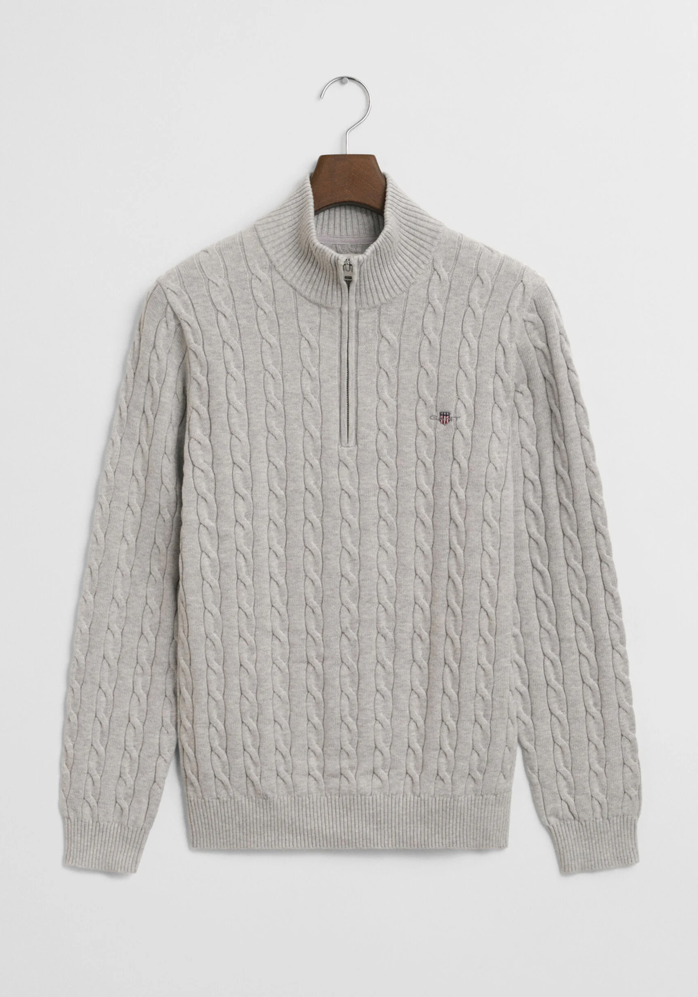 GANT Pullover της σειράς Cable - 8050603 087 Cloud Grey Melange