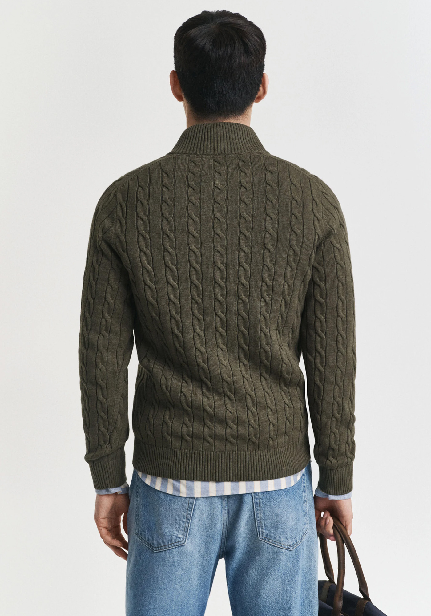 GANT Pullover της σειράς Cable - 8050603 384 khaki green melange