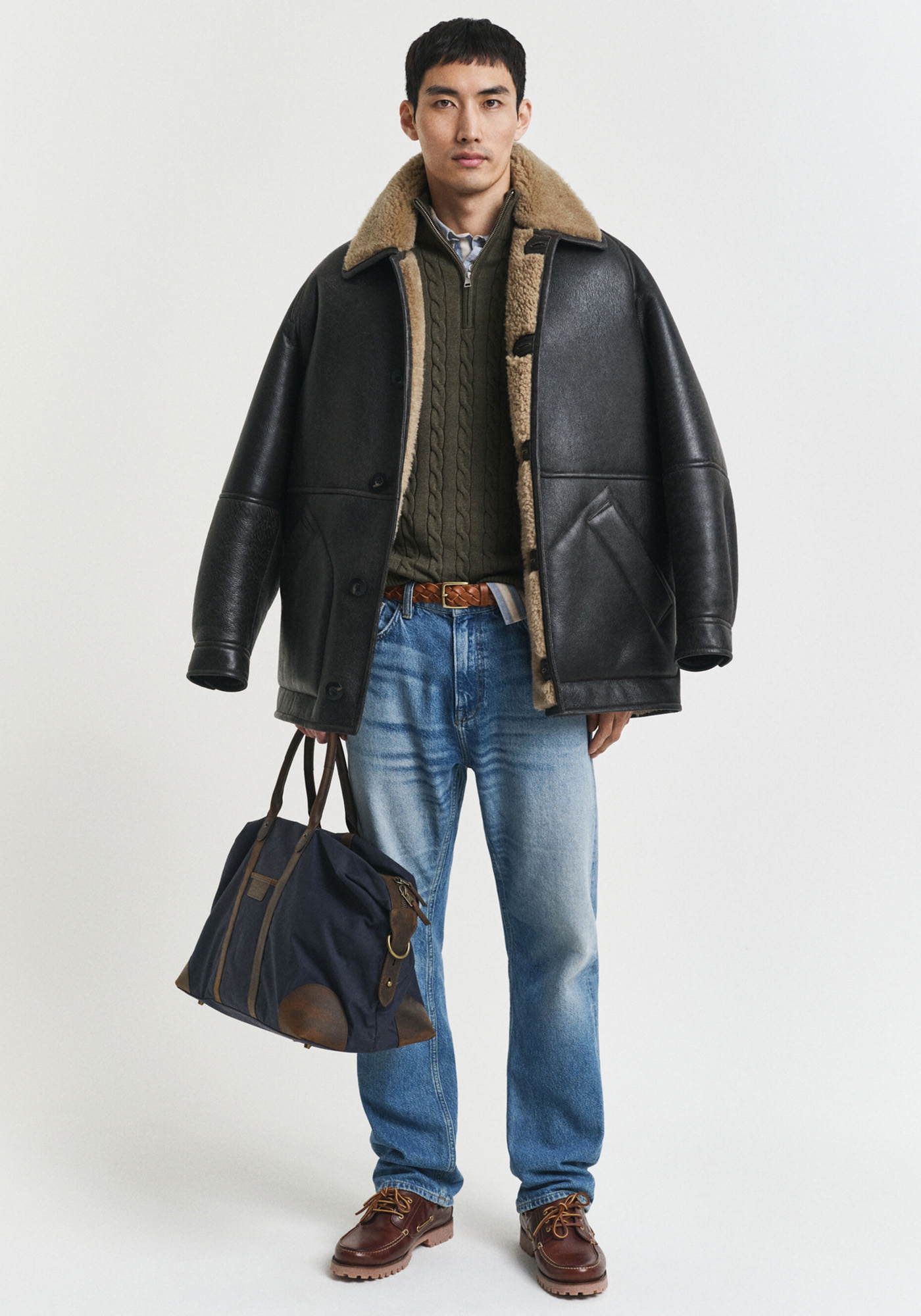 GANT Pullover της σειράς Cable - 8050603 384 khaki green melange