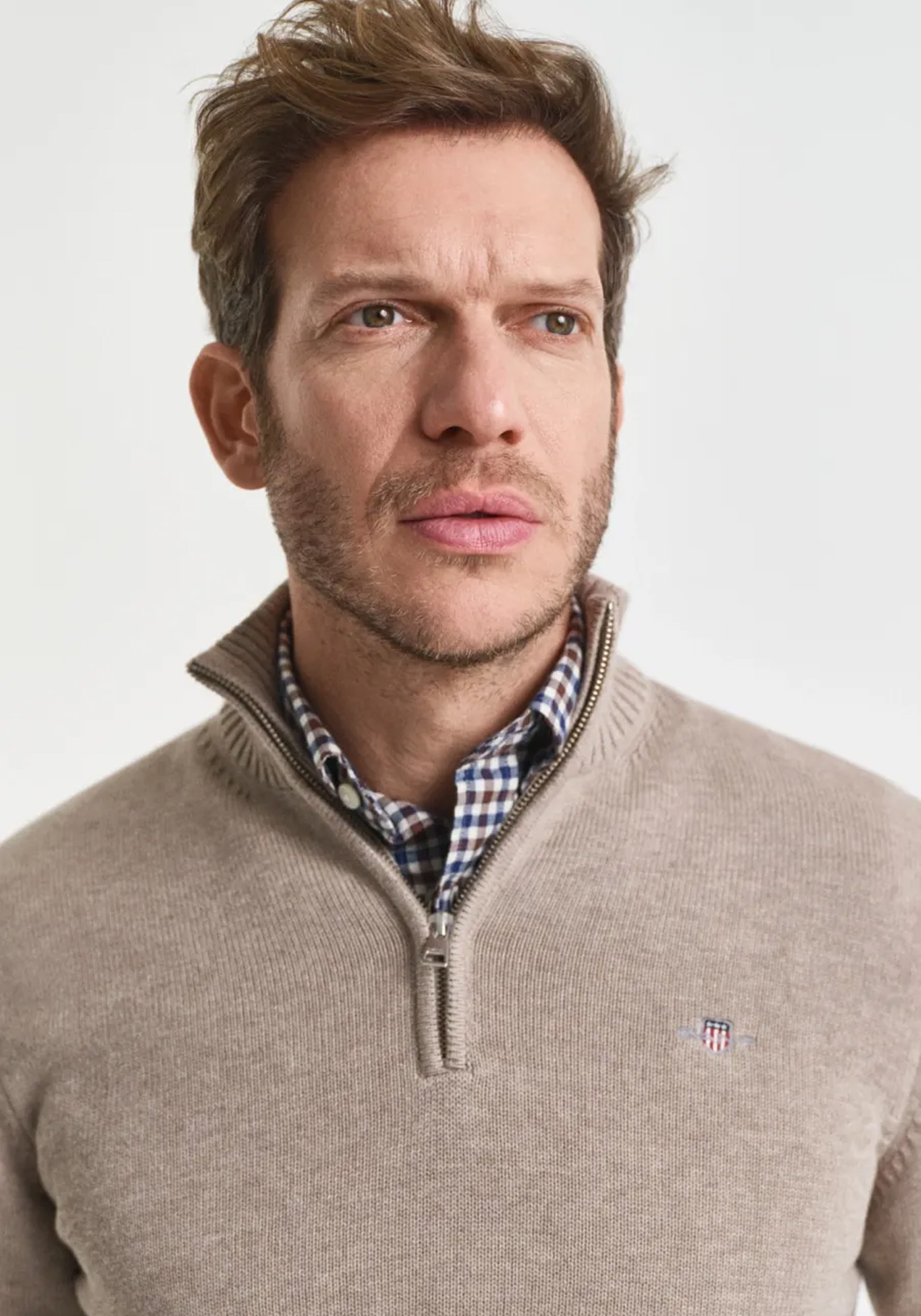 GANT Pullover της σειράς Half Zip - 8030170 295 Dk Sand Melange