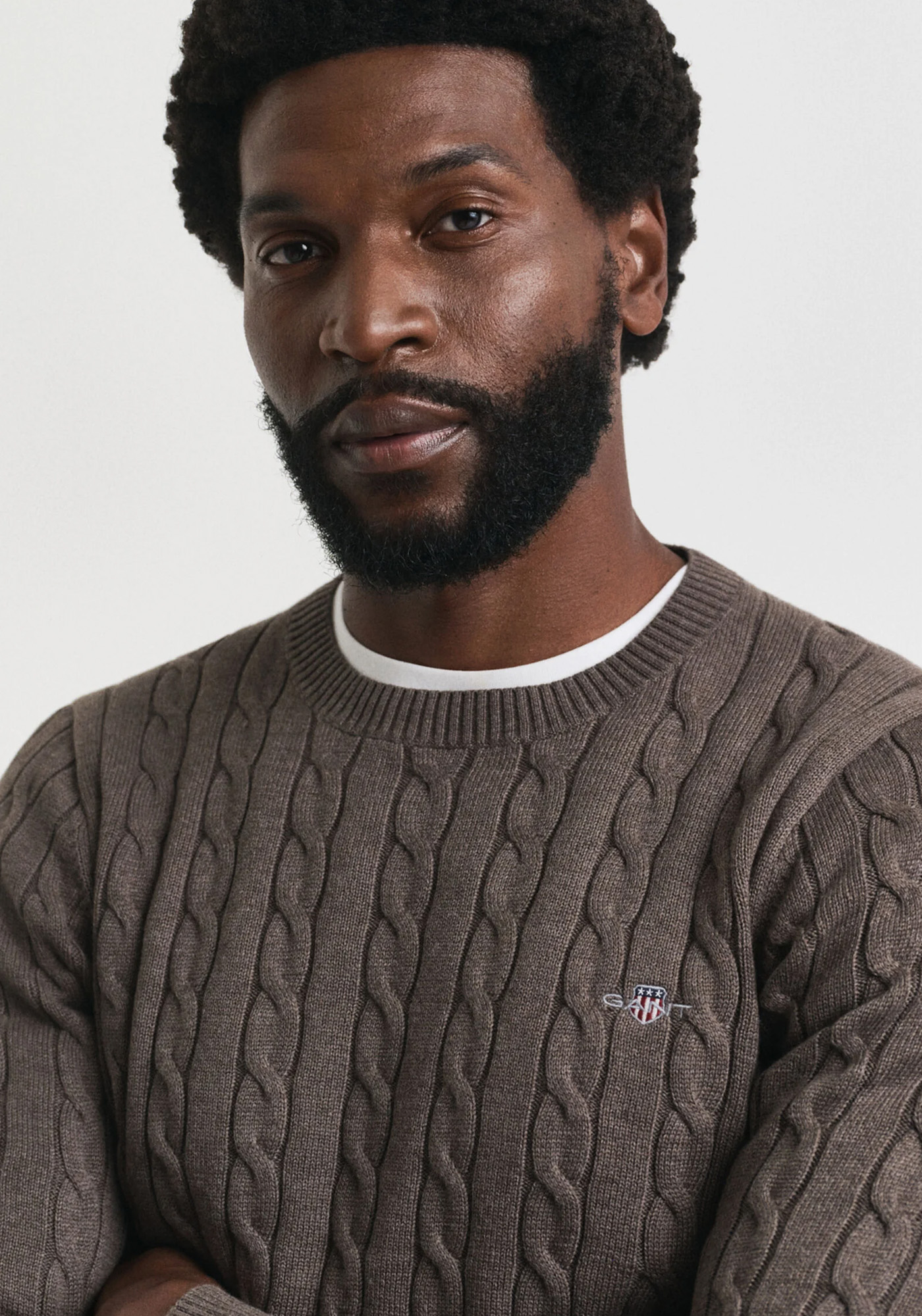 GANT Sweater της σειράς Cable - 8050601 290 seawood melange φωτογραφία