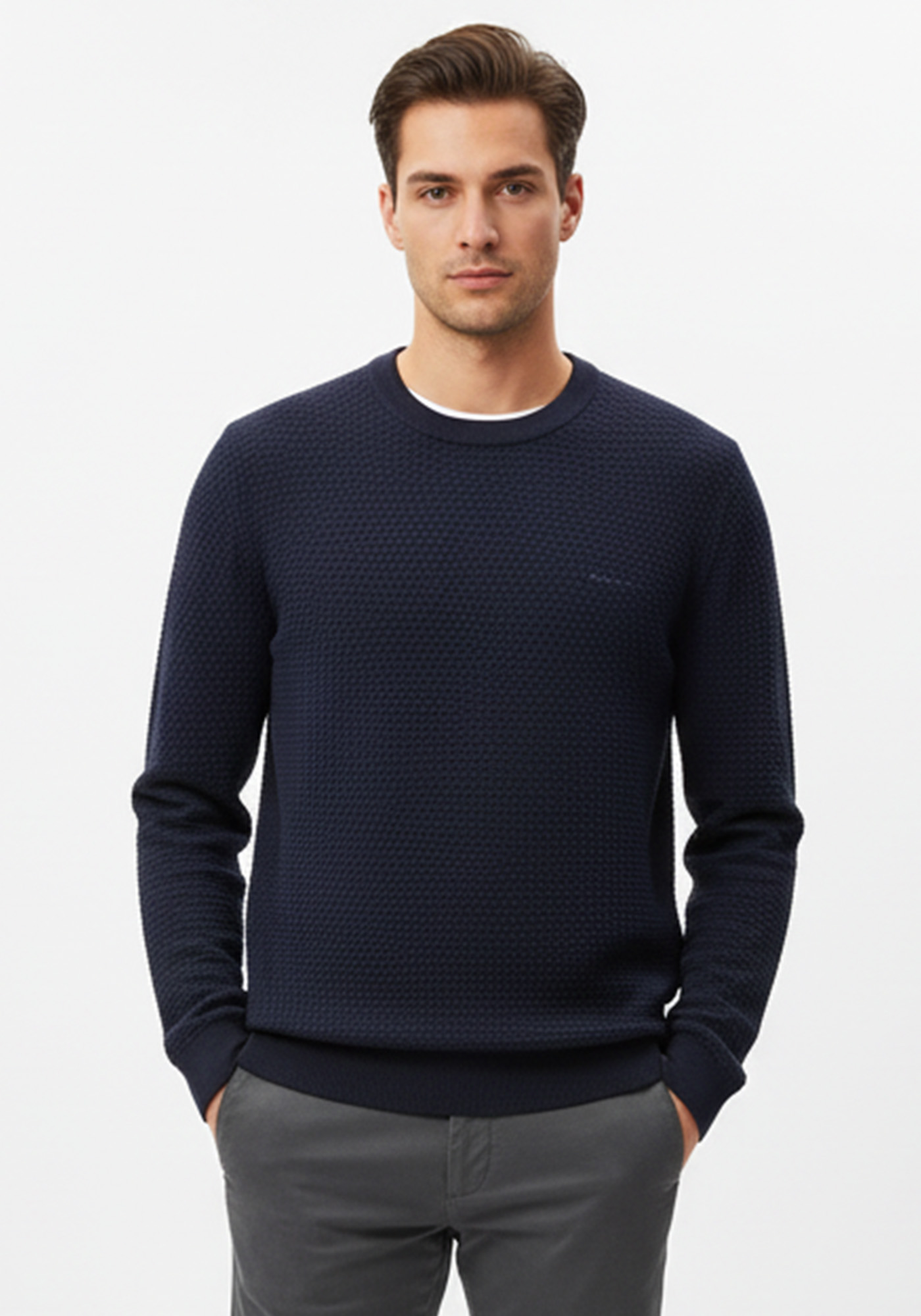 GANT Sweater της σειράς Crew Neck - 8050262 433 Evening Blue