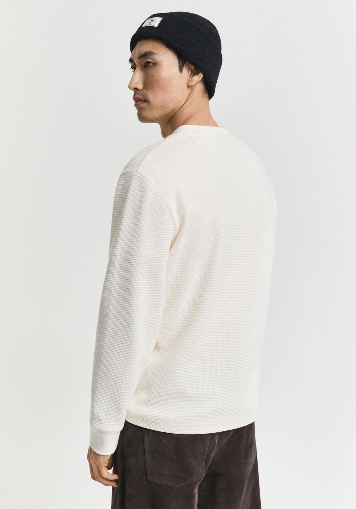GANT Μακρυμάνικο T Shirt της σειράς Waffle - 2003358 G0130 Cream φωτογραφία