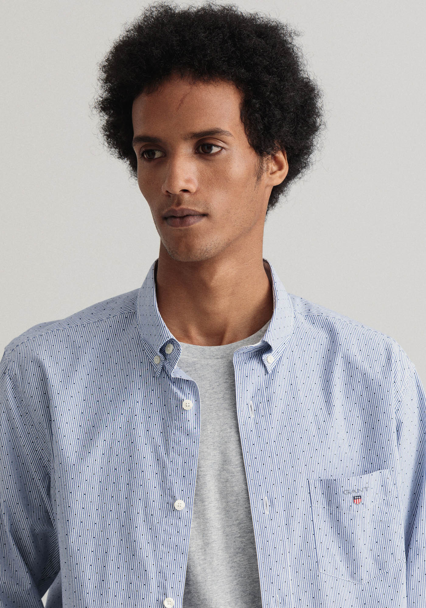 GANT Πουκάμισο της σειράς Banker Dot - 3021470 436 College Blue
