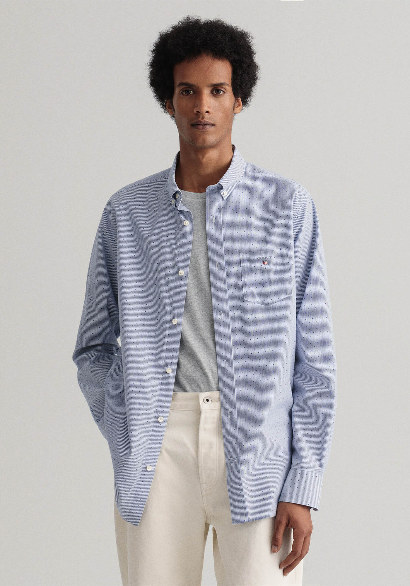 GANT Πουκάμισο της σειράς Banker Dot - 3021470 436 College Blue