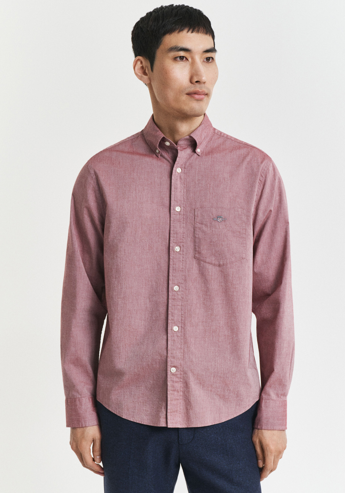 GANT Πουκάμισο της σειράς Poplin - 3000100 681 Plumped red melange