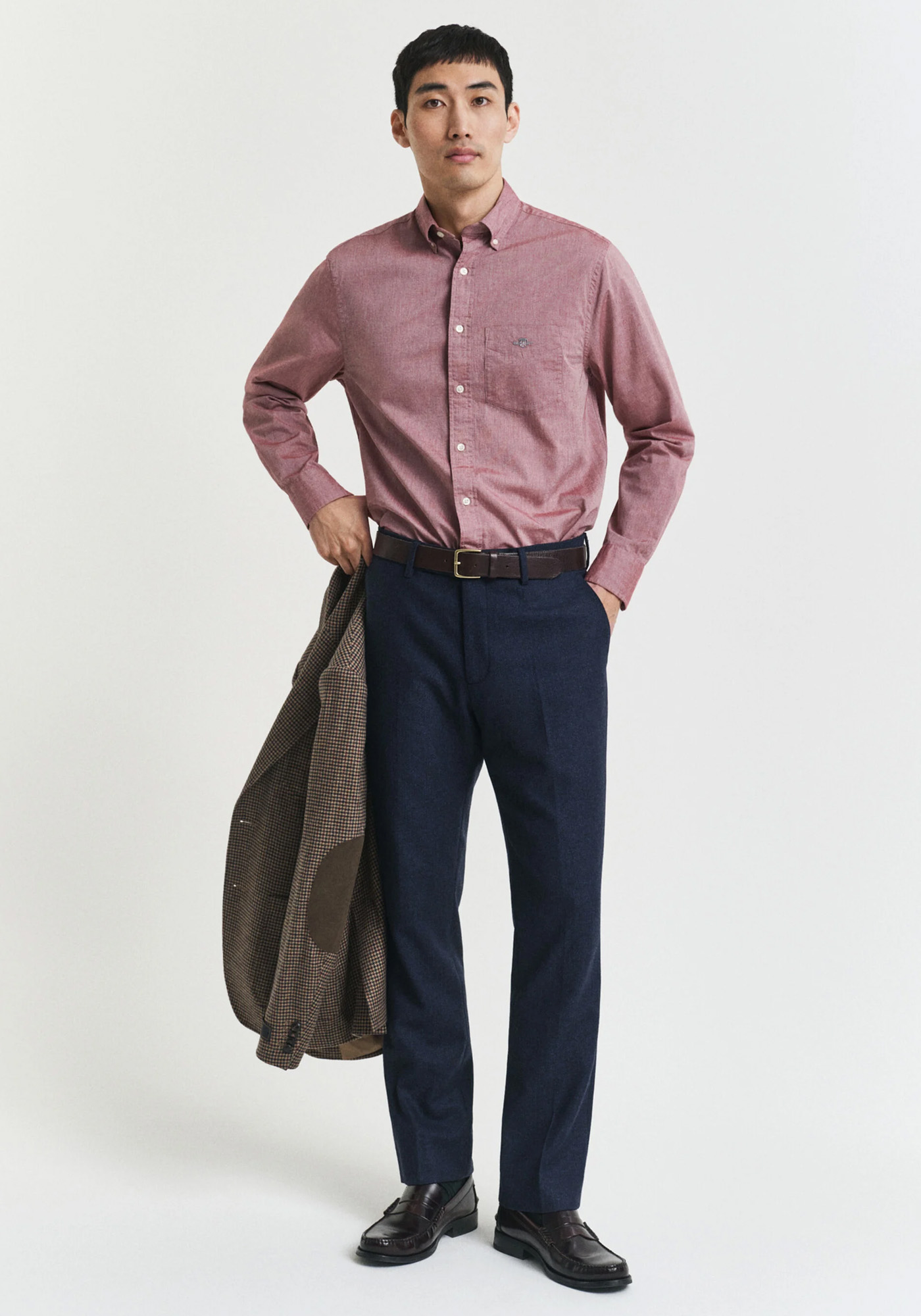 GANT Πουκάμισο της σειράς Poplin - 3000100 681 Plumped red melange