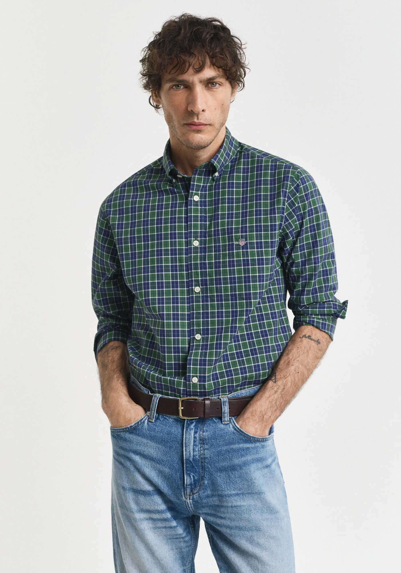 GANT Πουκάμισο της σειράς Poplin - 3250213 338 Forest Green
