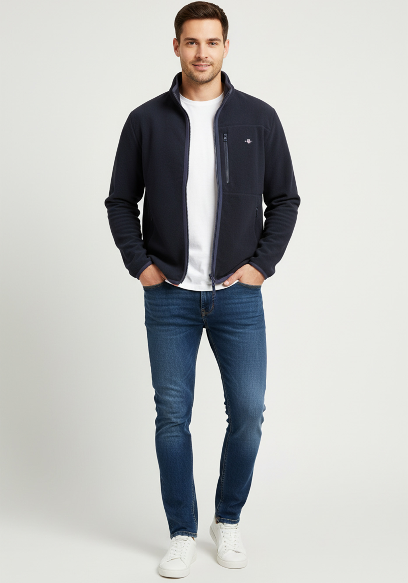 GANT Ζακέτα της σειράς Fleece - 20670667 433 Evening Blue