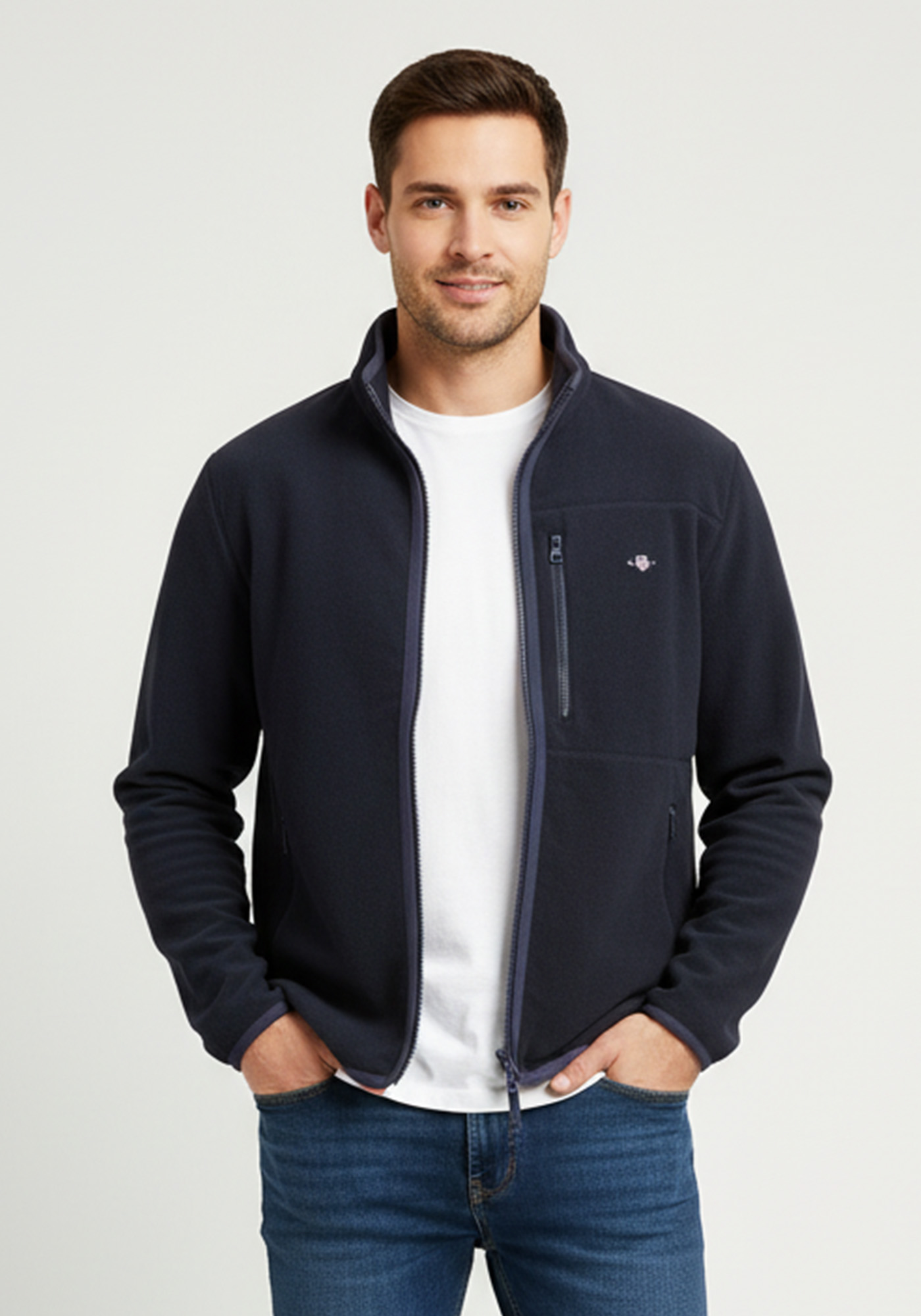GANT Ζακέτα της σειράς Fleece - 20670667 433 Evening Blue