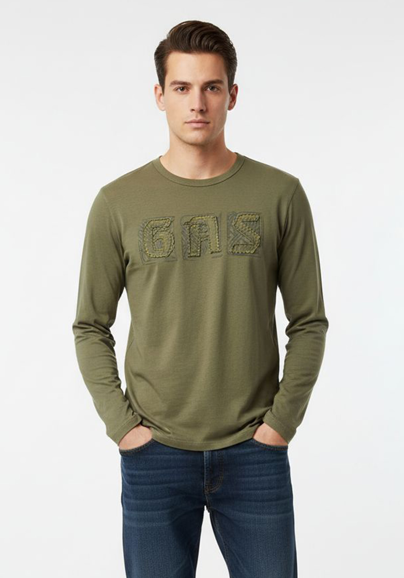 GAS Μπλούζα της σειράς Bax - 00832647119 783 Khaki