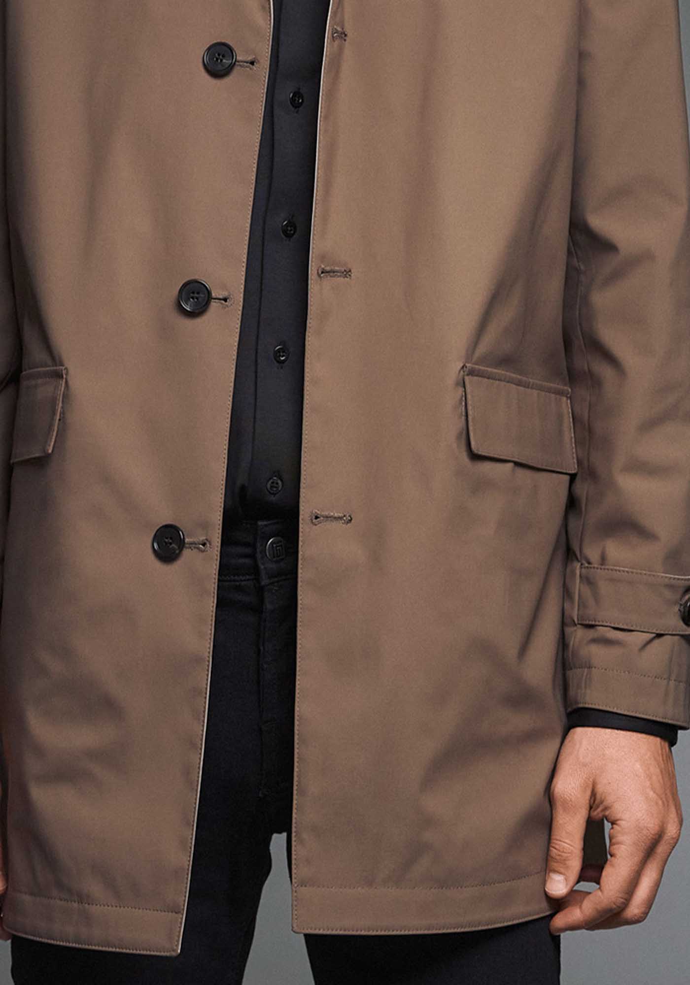 Guy Laroche Καπαρντίνα της σειράς Doubleface - GLEW244037 2 Brown Ecrou